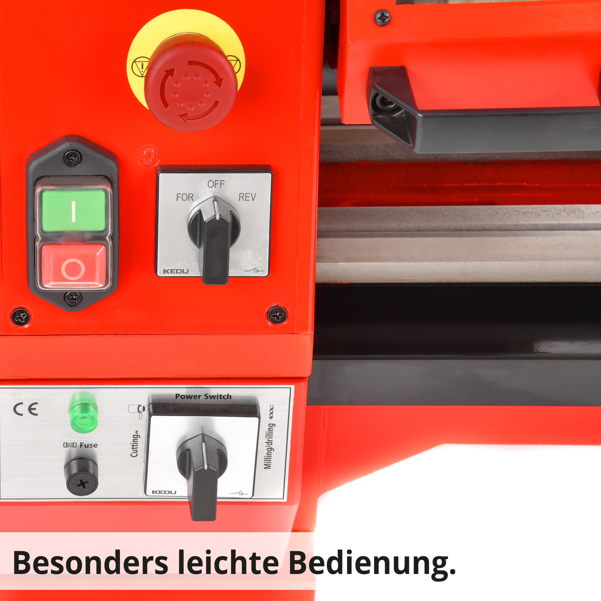 HECHT 8420 Drehbank; Besonders leichte Bedienung