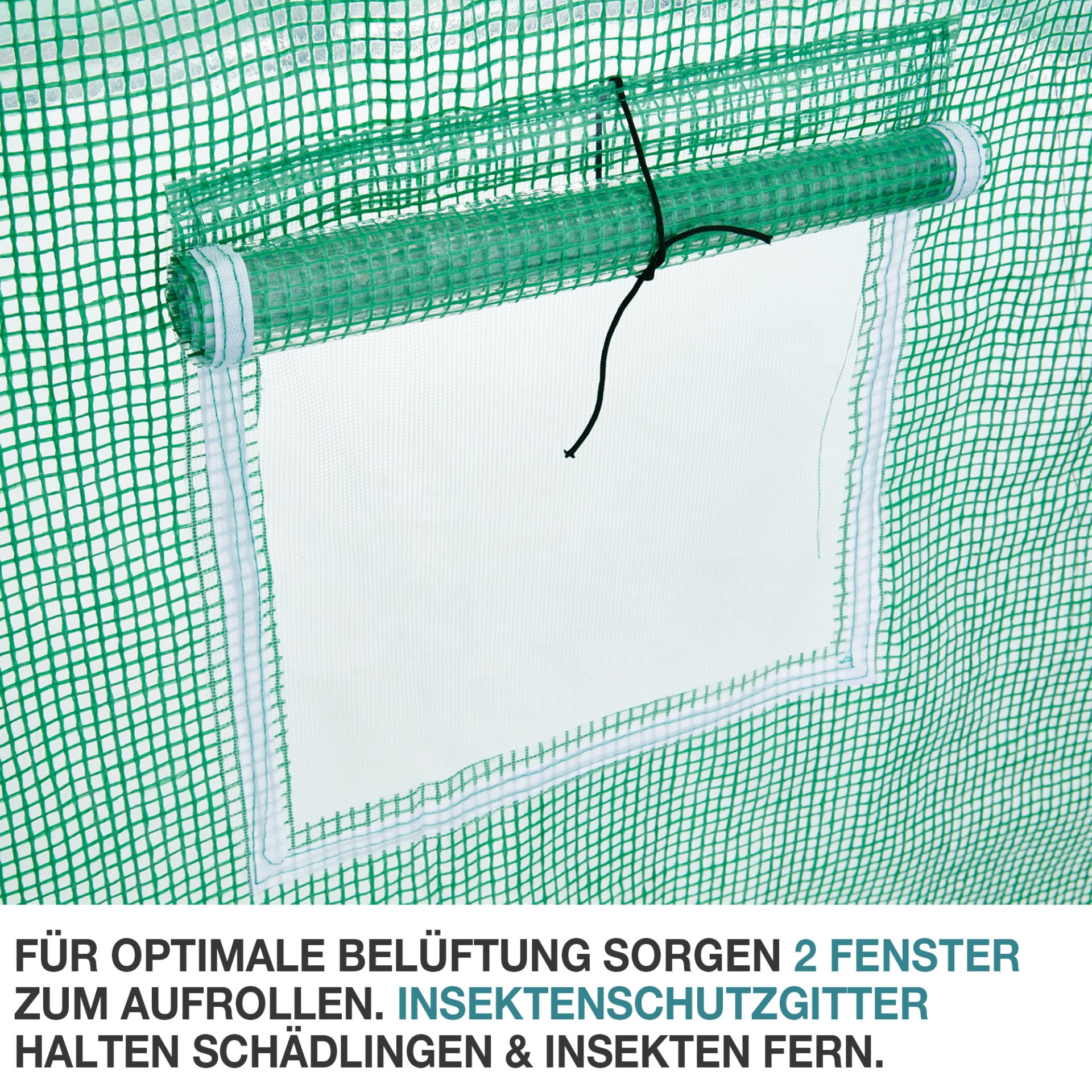 TOM Anzucht Gewächshaus GH-240; 2 Fenster mit Insektenschutzgitter