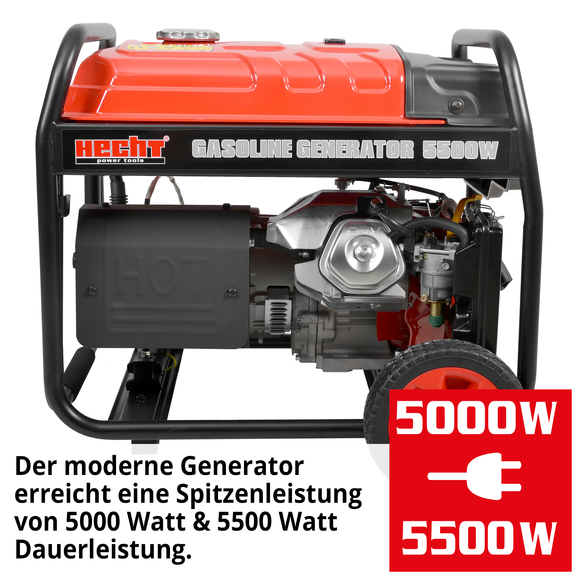 Stromgenerator; 5500 Watt Spitzenleistung und 5000 Watt Dauerleistung