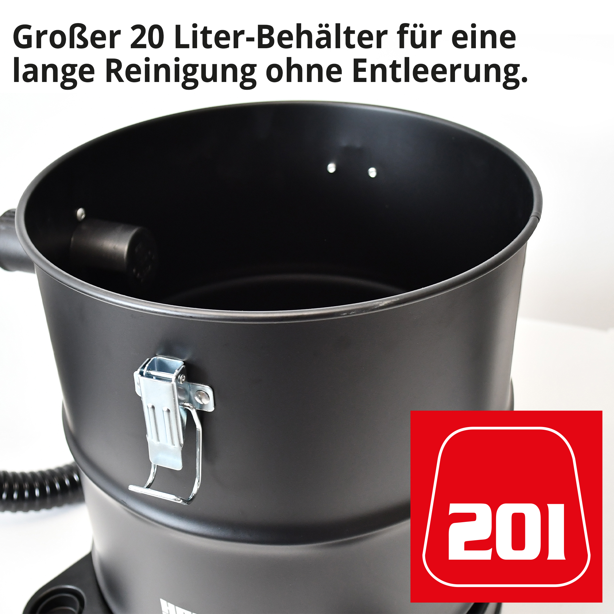 HECHT 22E Aschesauger mit großem Behälter für eine lange Reinigung ohne Entleerung