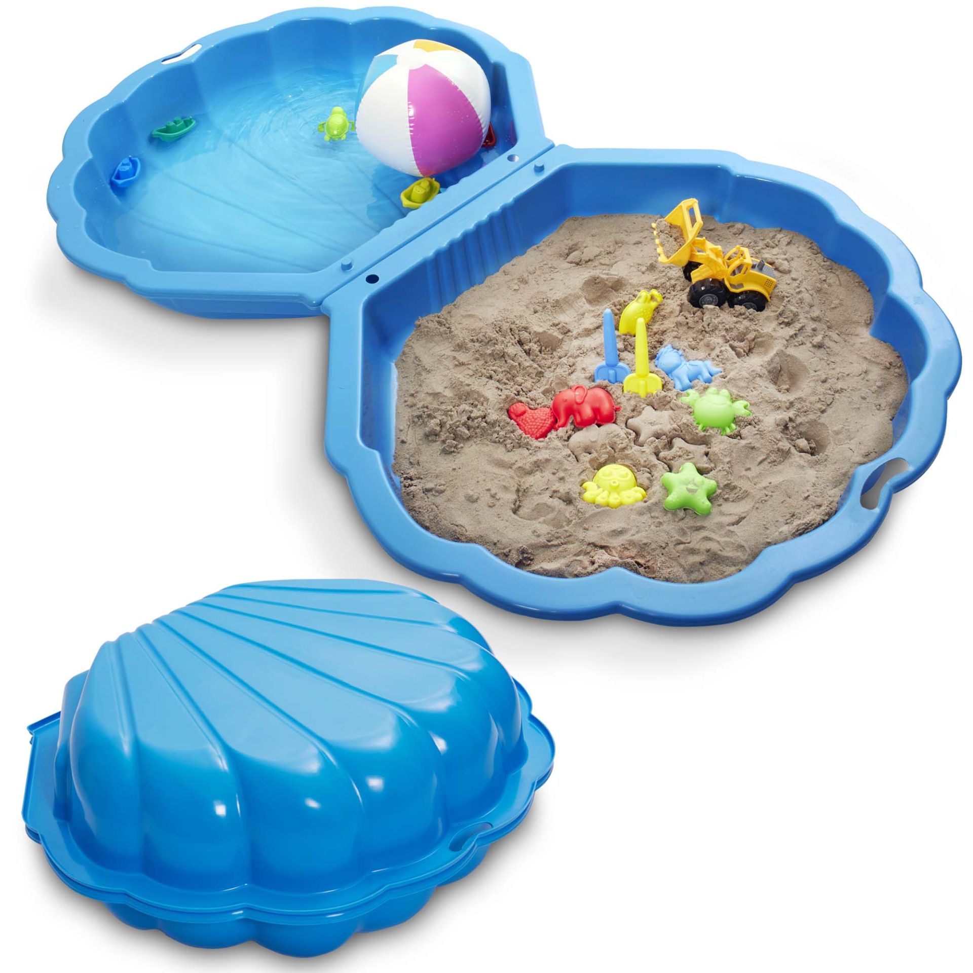 Sandkasten Muschel blau - große Belastbarkeit