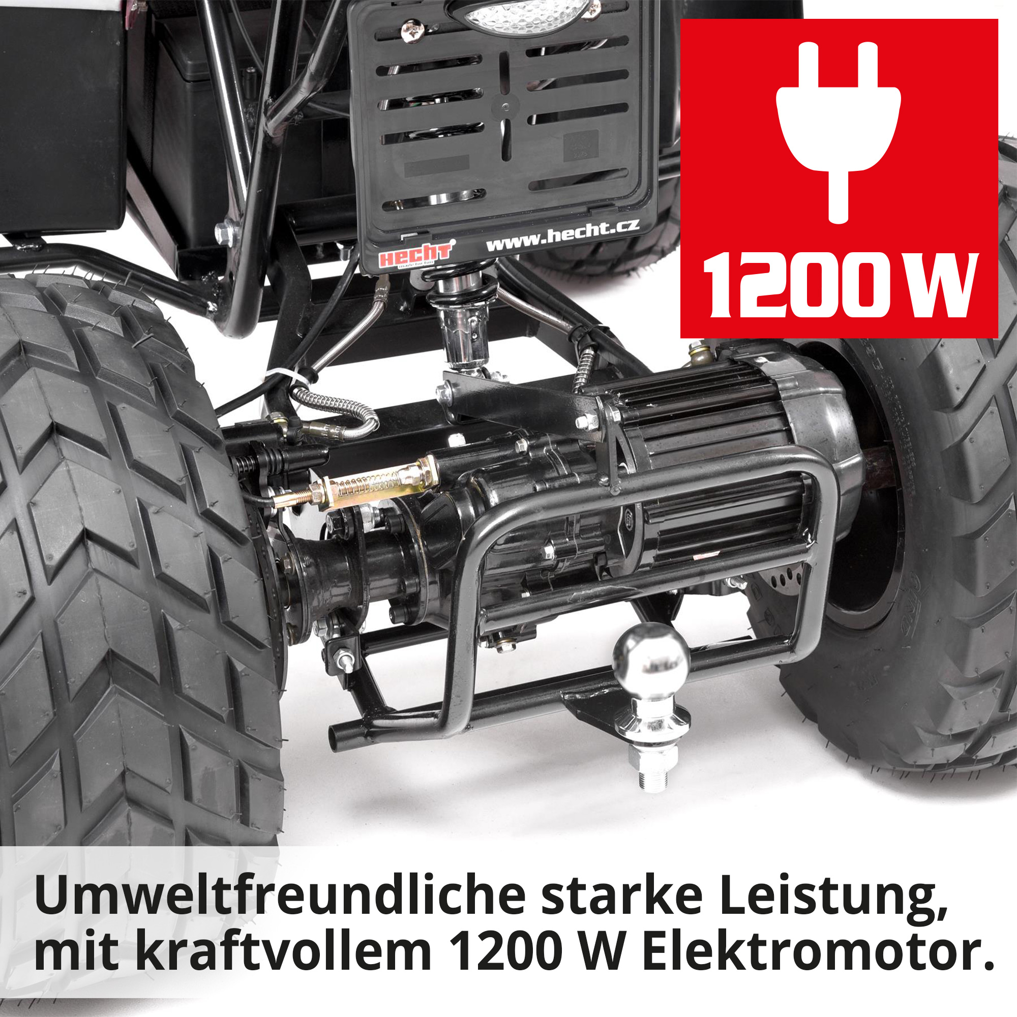 Quad mit Straßenzulassung; Starker 1200 Watt Elektro Motor