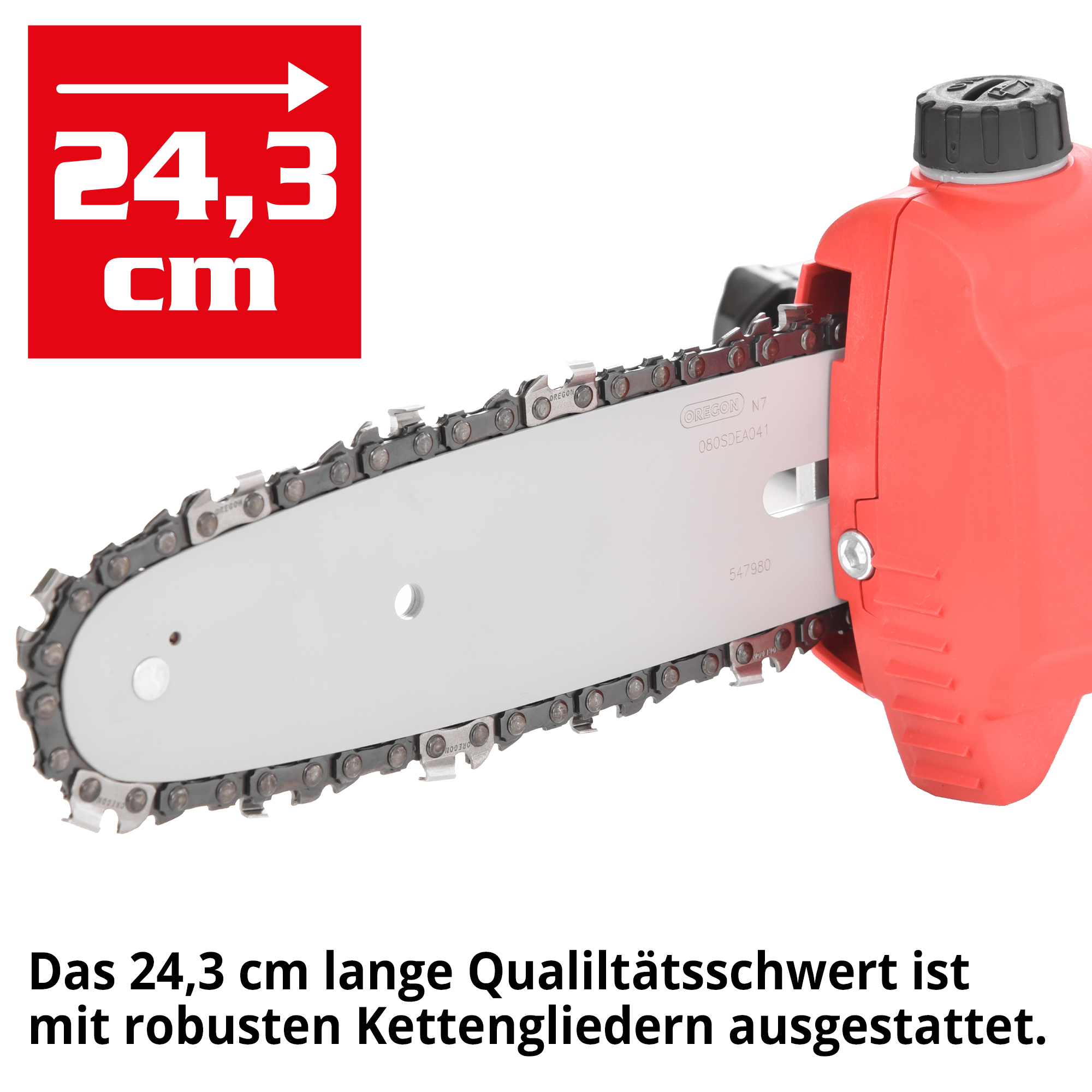 HECHT Akku Hochentaster 9025 Akku Hochentaster mit langem Qualitätsschwert
