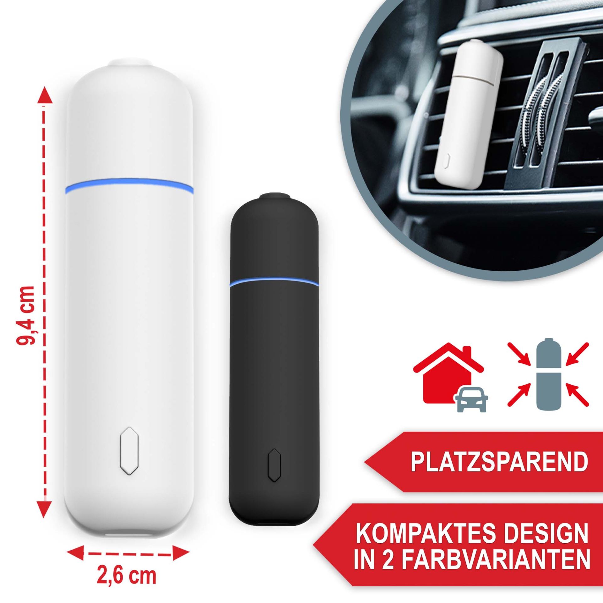 Aromadiffuser weiß - platzsparend, kompaktes Design in 2 Farbvarianten