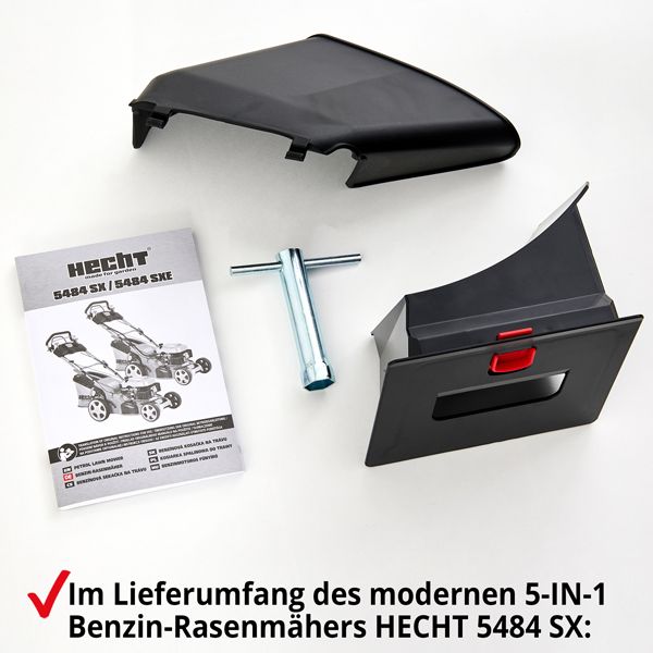 HECHT Benzin Rasenmäher 5484 SX Benzin Rasenmäher Lieferumfang