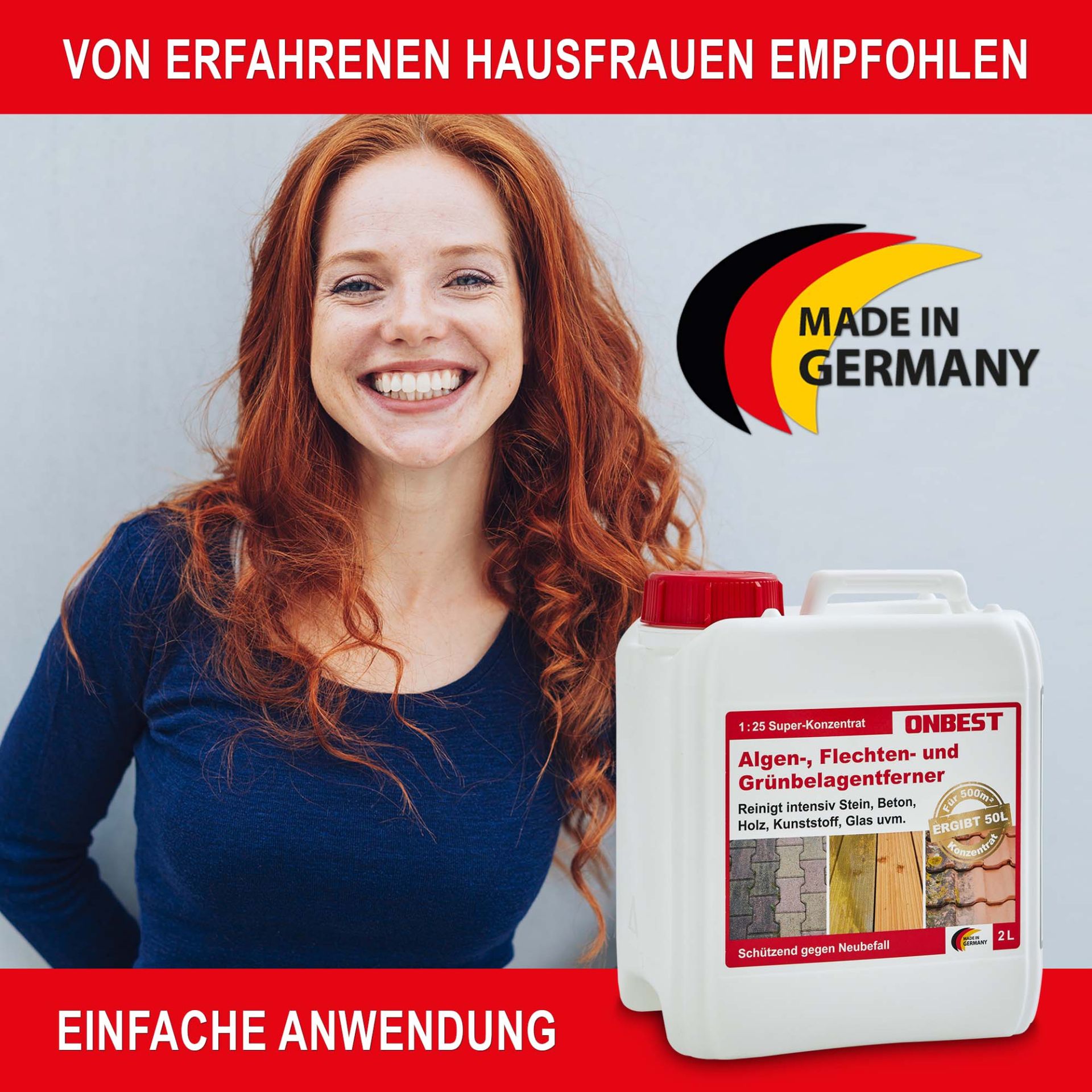 Einfache Anwendung, made in Germany  - Grünbelag Entferner