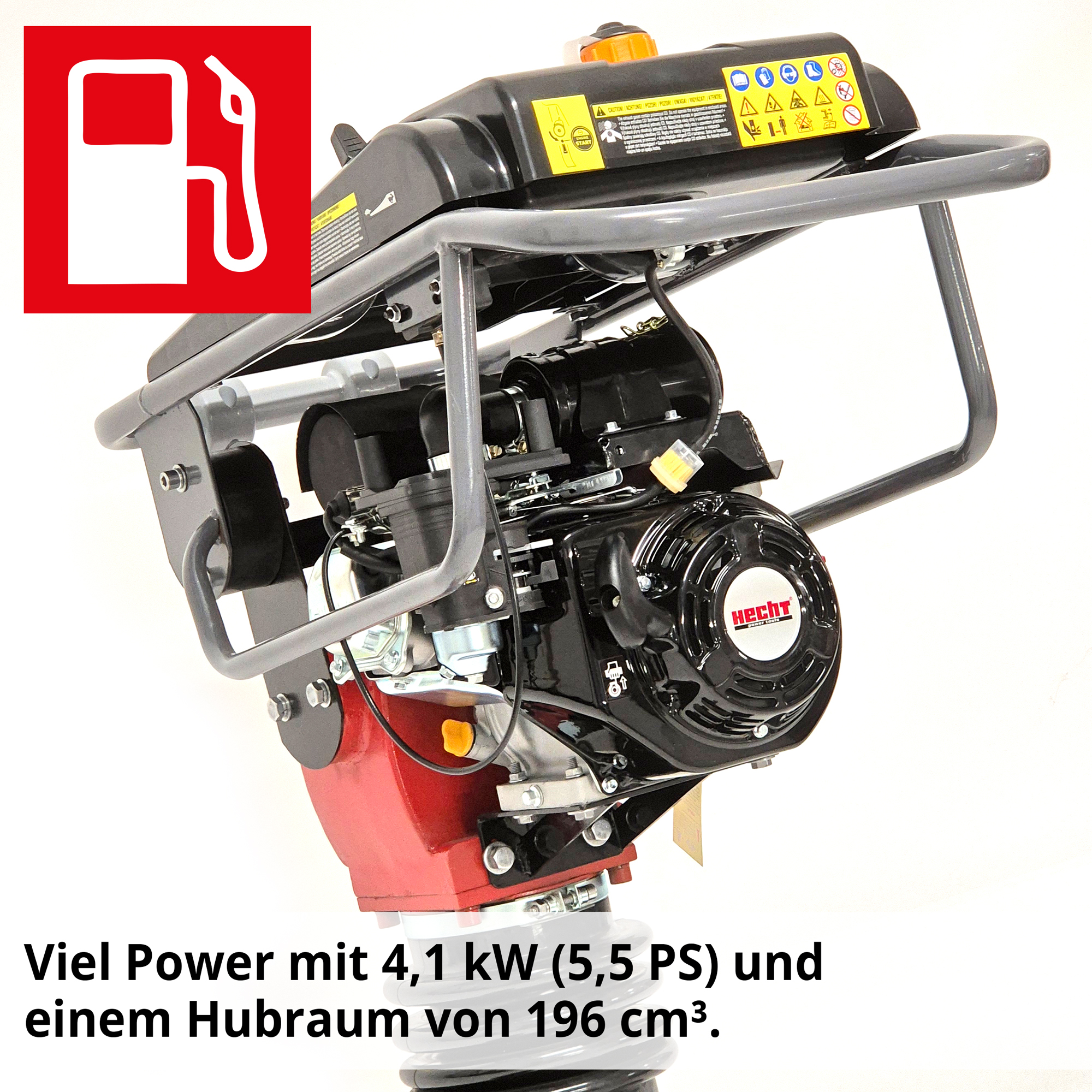 HECHT 1118 Benzin Stampfer mit viel Power und einem großem Hubraum