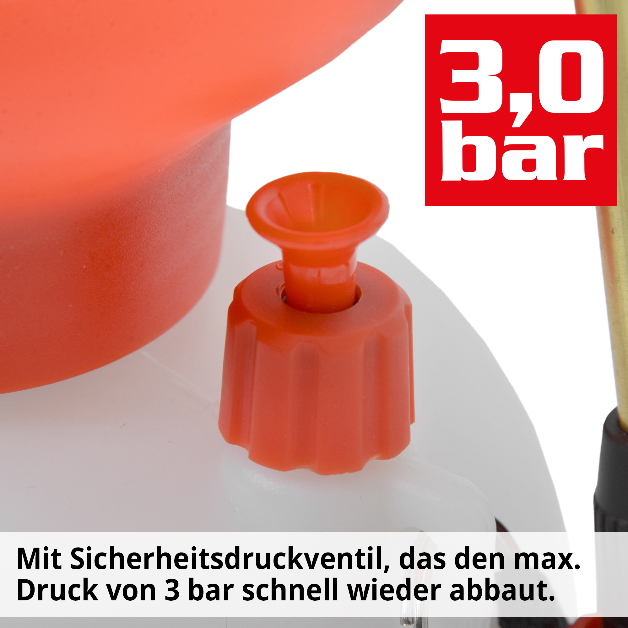 Hecht Drucksprüher mit 3 bar und Sicherheitsdruckvebtil für sicheres arbeiten 