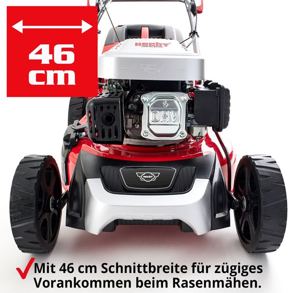 HECHT Benzin Rasenmäher 5484 SX Benzin Rasenmäher mit großer Schnittbreite
