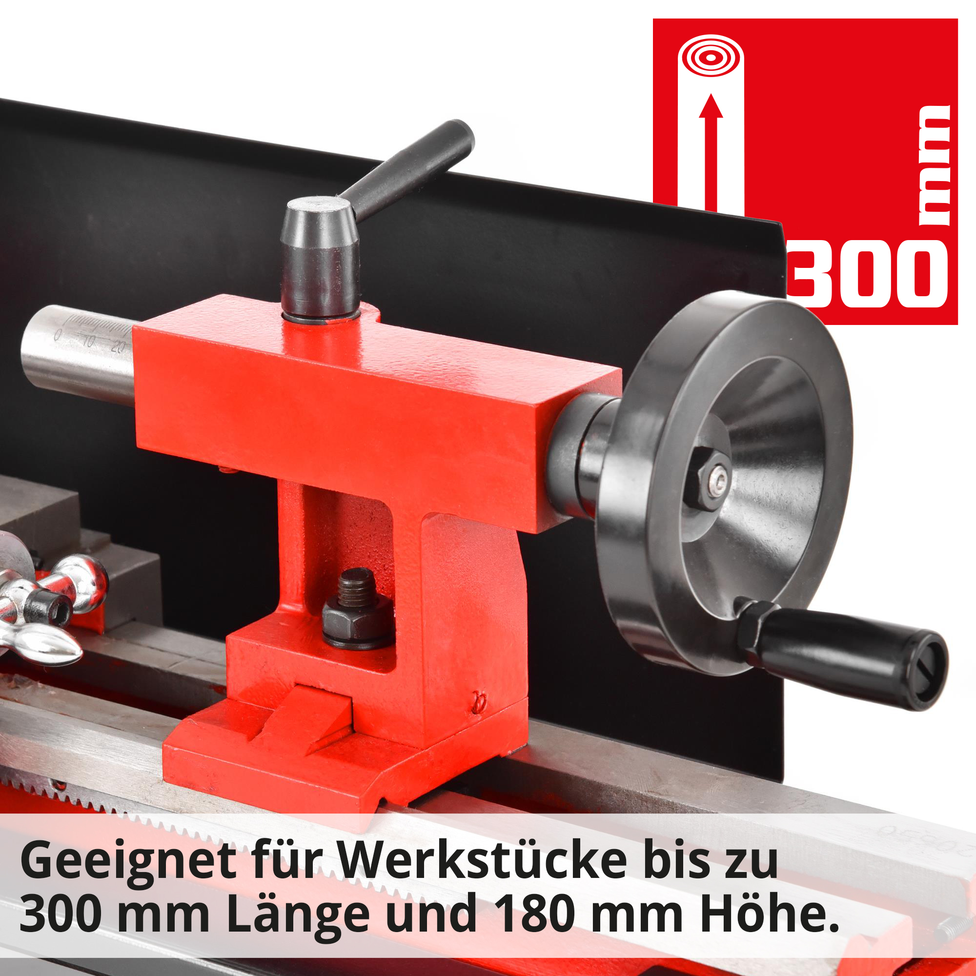 HECHT 8410 Mini Drehbank; Rundlaufgenauigkeit von 0,01mm für exakte Bearbeitungsergebnisse