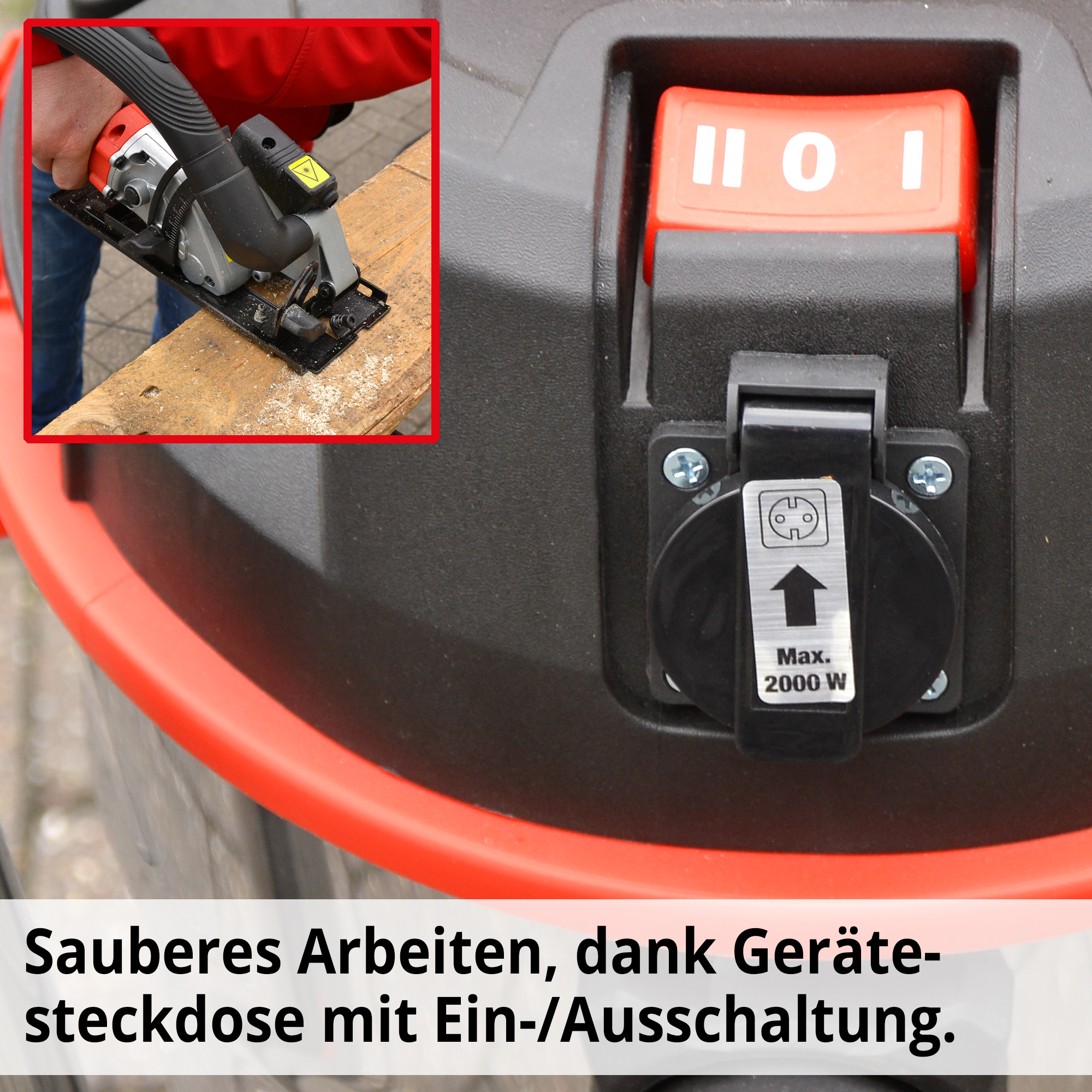Industriesauger HECHT 8335Z mit 35 L Edelstahlbehälter und kräftigem Saugschlauch