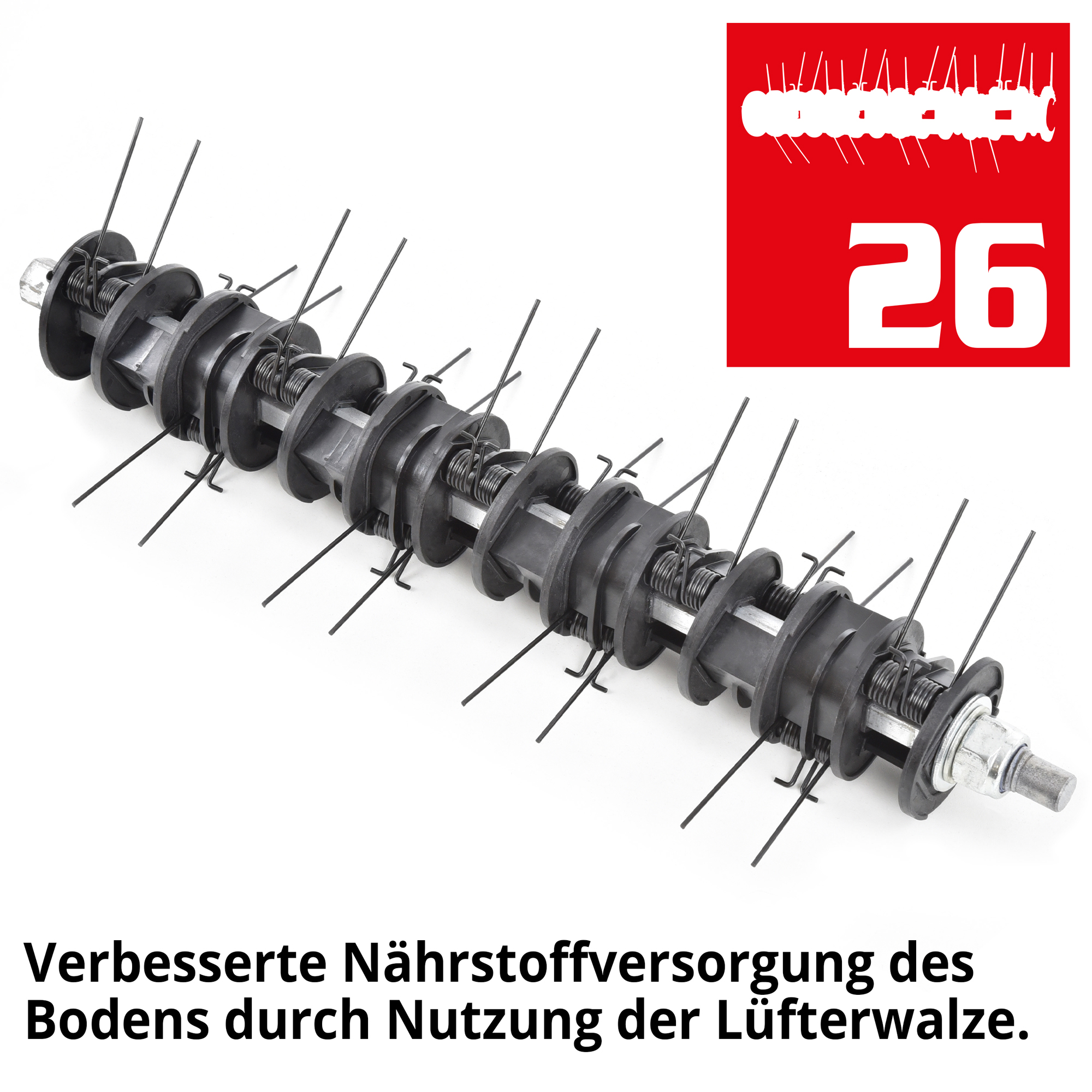 Vertikutierer; Bessere Nährstoffversorgung mit der Lüfterwalze Vertikutierer; Bessere Nährstoffversorgung mit der Lüfterwalze