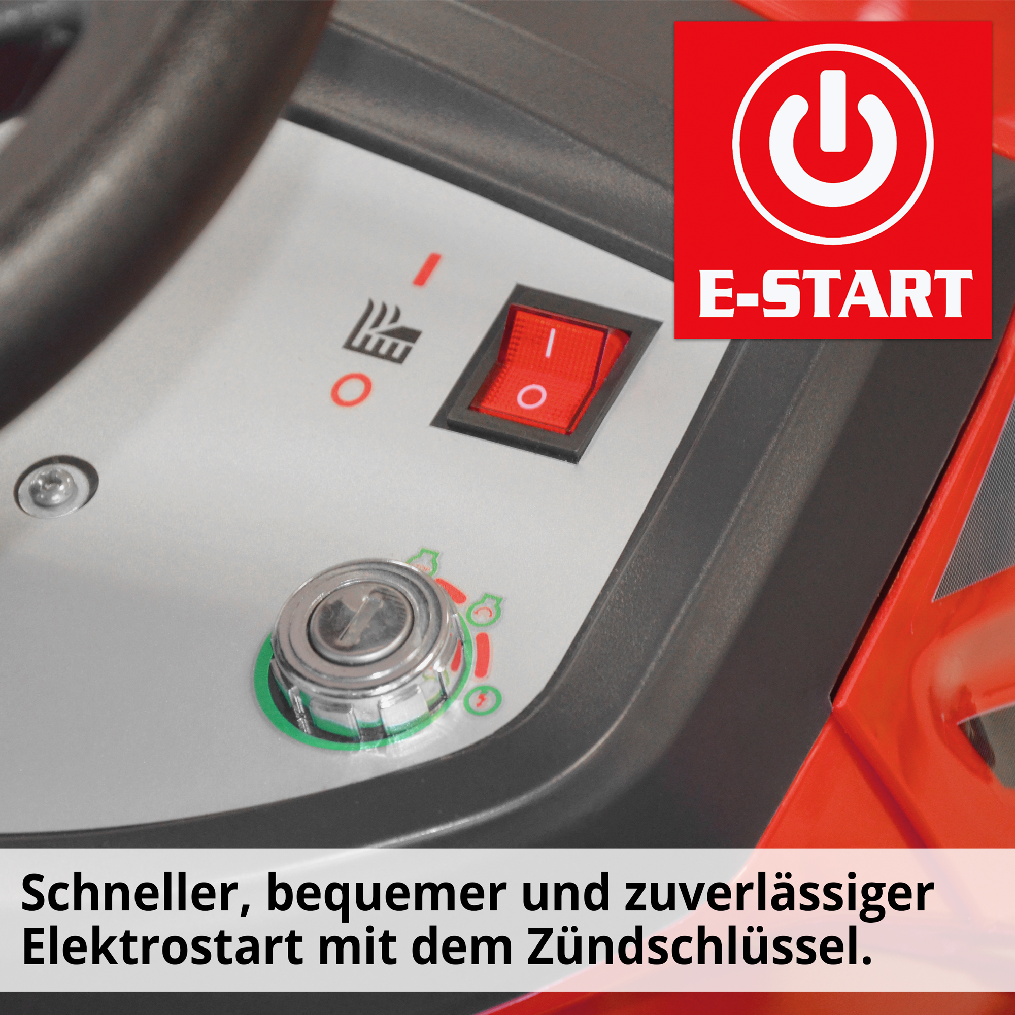 Hecht Rasentraktor mit Elektro Start für einfaches und zuverlässiges arbeiten 