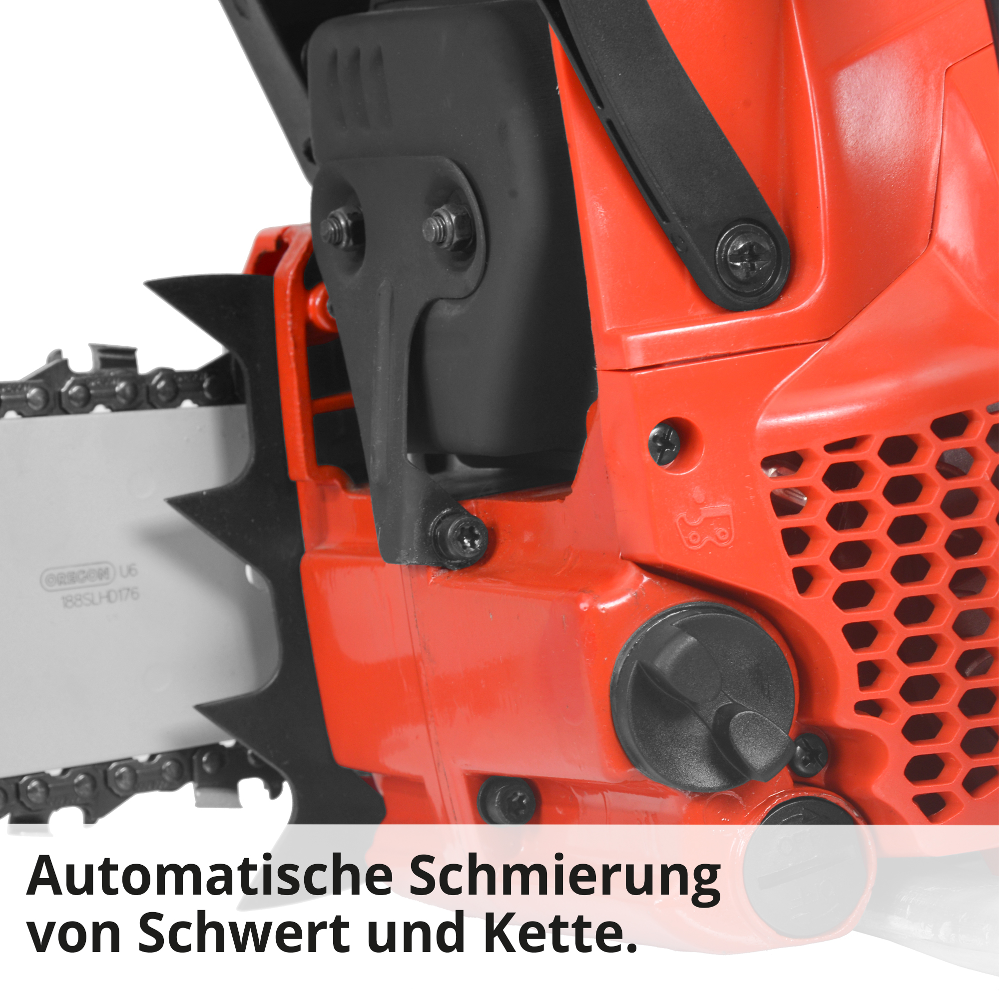 HECHT Benzin-Kettensäge mit automatischer Schmierung für gleichmäßige Pflege von Kette und Schwert