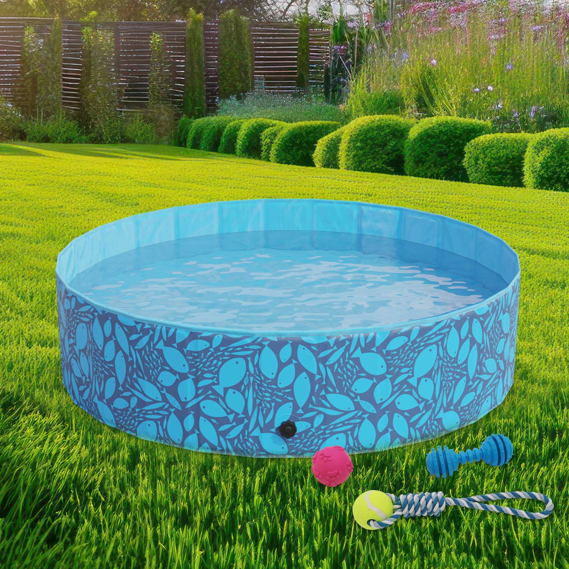 Zooprinz Hundepool 120 mal 30 Blau