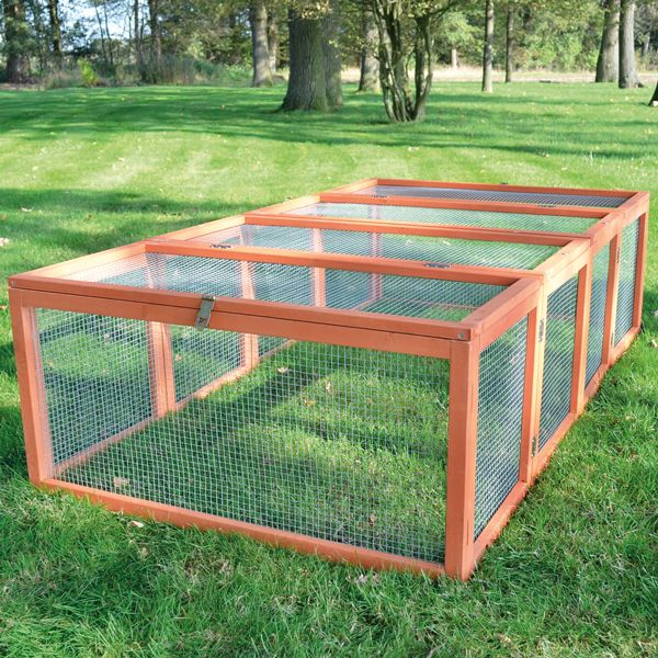 zooprinz Auslauf »Rabbit Run Braun« Hochwertiges Vollholz