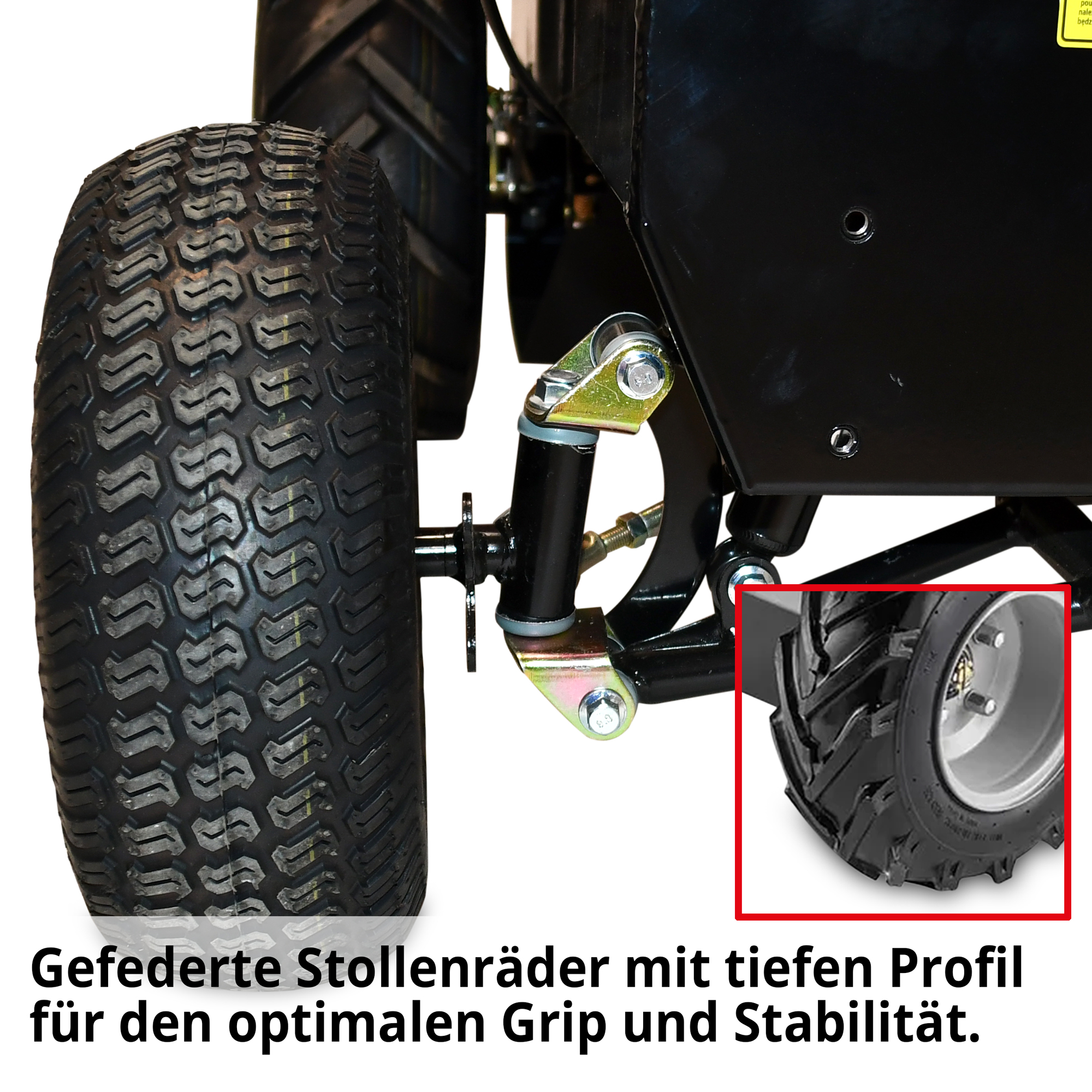Akku Dumper mit Stollenreifen für optimalen halt