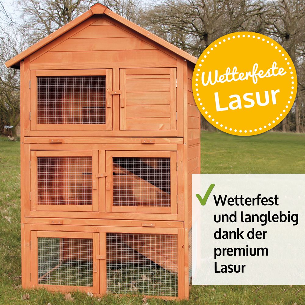 zooprinz Hasenstall Jumbo Wetterfeste und langlebige Lasur 