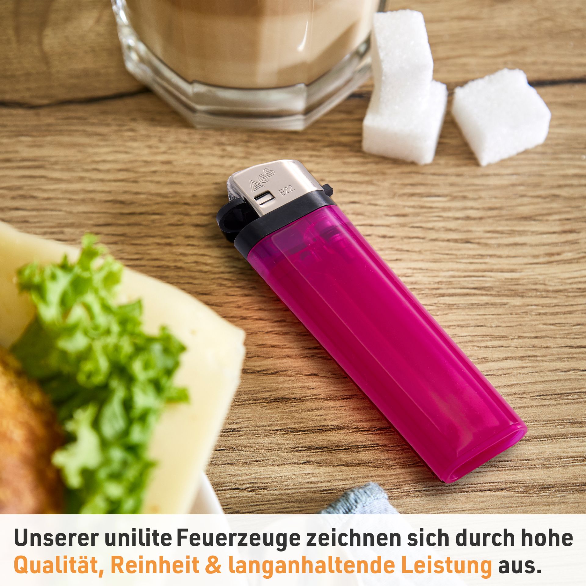 Unilite Reibrad Feuerzeug; hohe Qualität, Reinheit und langanhaltende Leistung