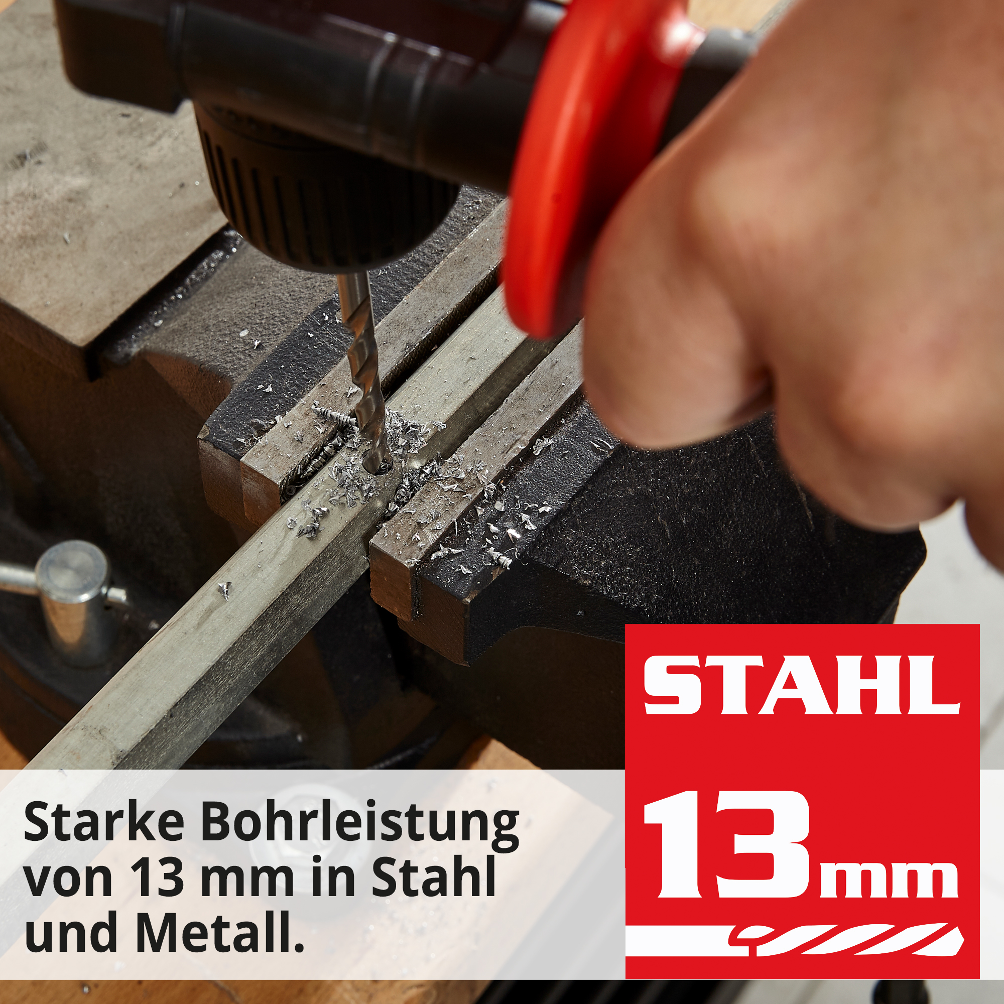 HECHT 1072 Schlag-Bohrmaschine; Starke Bohrleistung in Stahl und Metall
