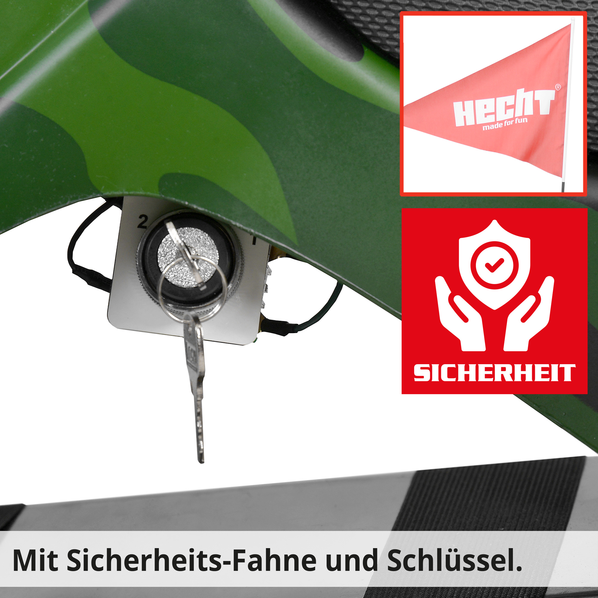 Quad; Mit Sicherheitsfahne und Schlüssel