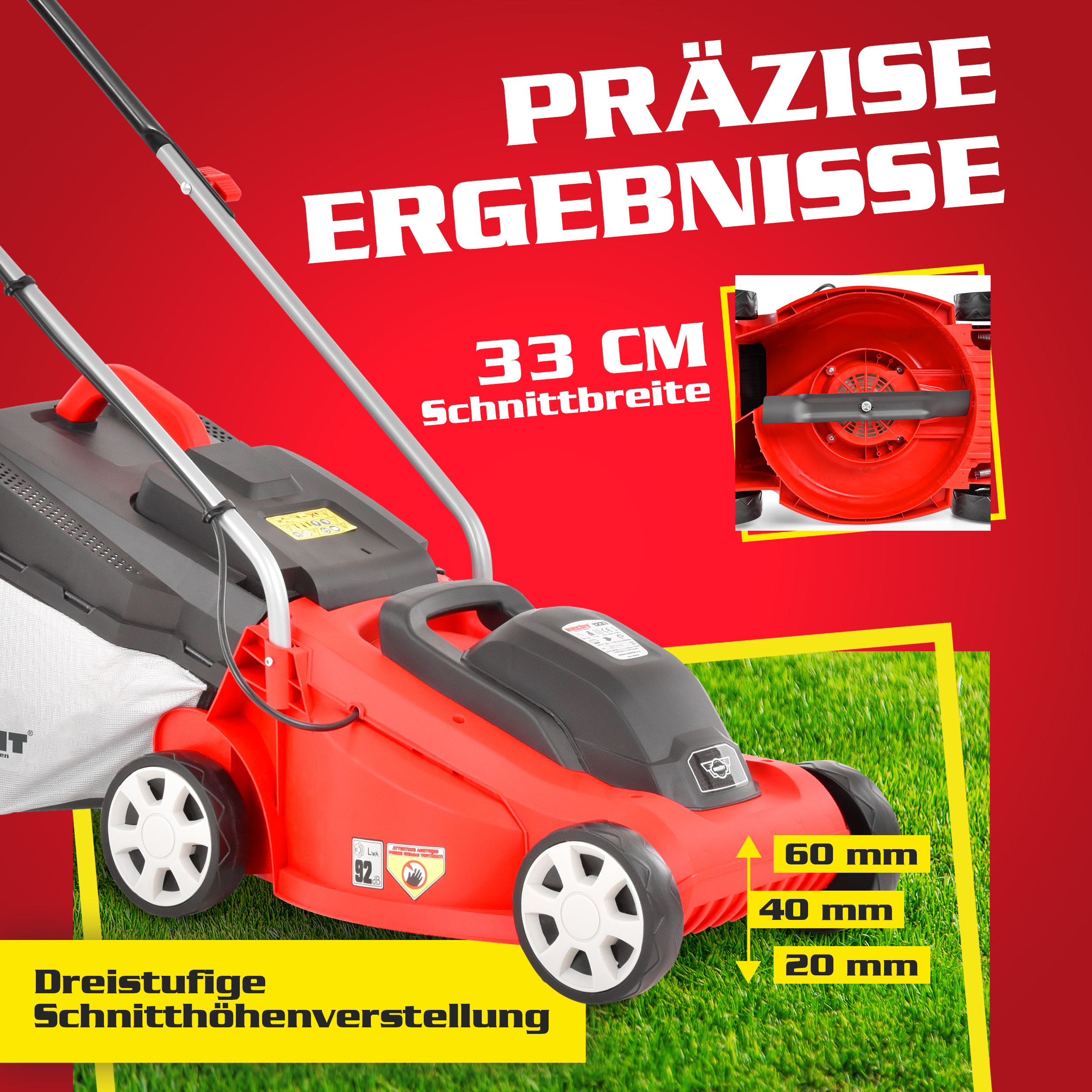 HECHT 1233 Rasenmäher für gepflegte Rasenflächen im Handumdrehen HECHT 1233 Rasenmäher für gepflegte Rasenflächen im Handumdrehen