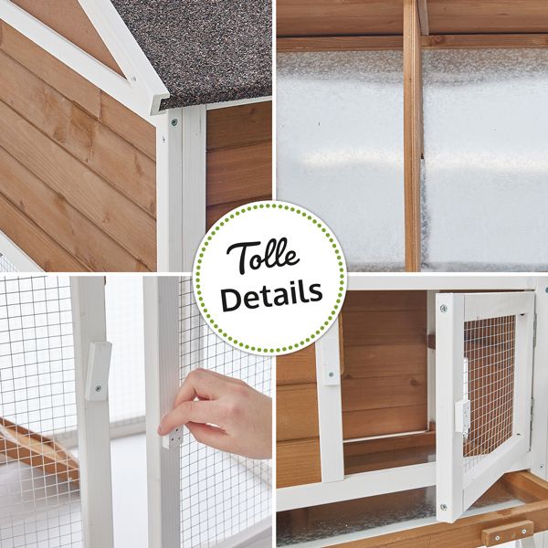 Hasenstall Hofstadl; Details wie Gittertüren und weiße Kanten Hasenstall Hofstadl; Details wie Gittertüren und weiße Kanten
