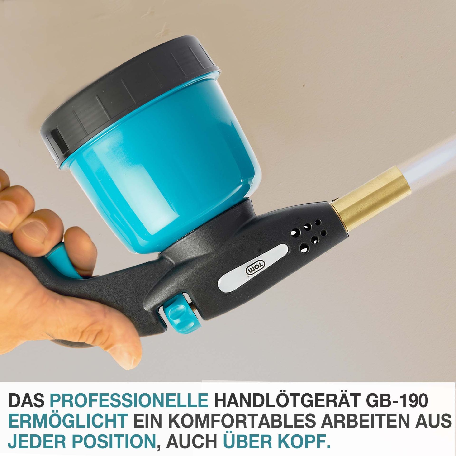 TOM Lötbrenner GB-190; auch über Kopf funktionstüchtig