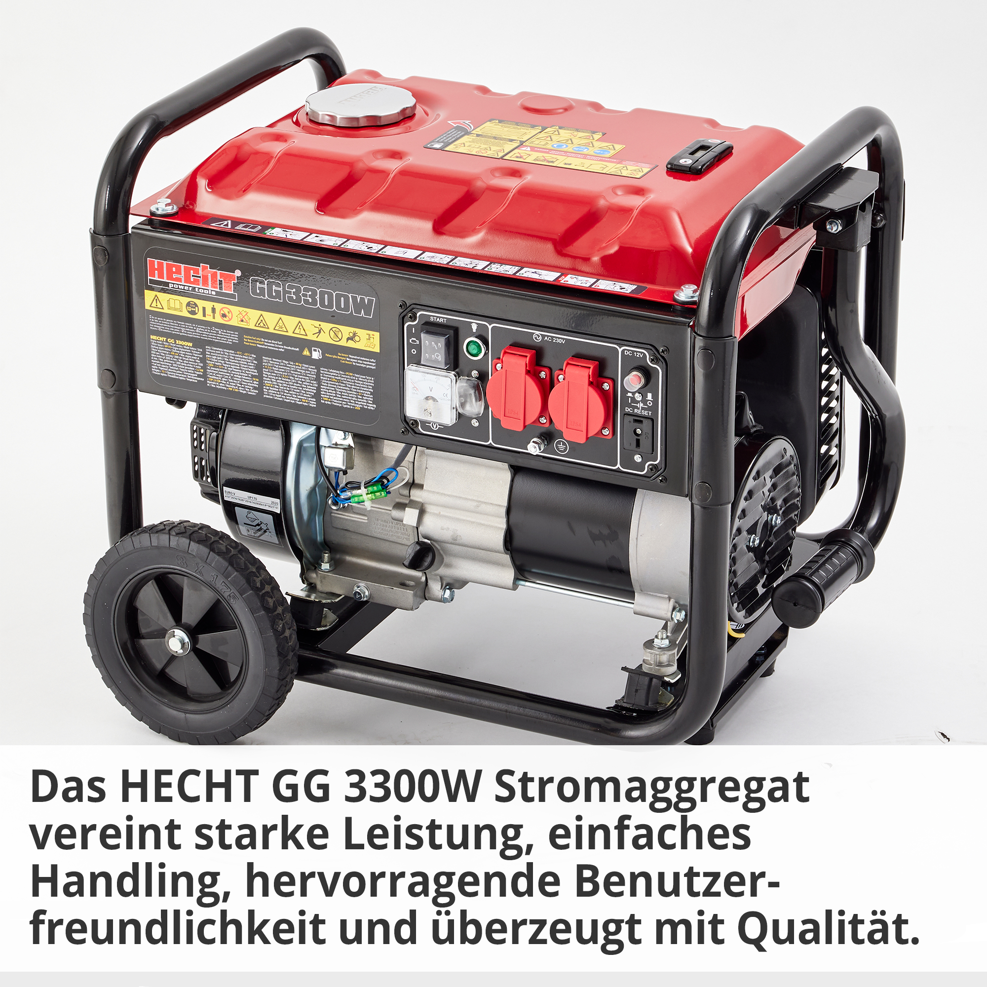 Notstromaggregat Benzin; Das Stromaggregat vereint starke Leistung, einfaches Handling, hervorragende Benutzerfreundlichkeit und überzeugt mit Qualität