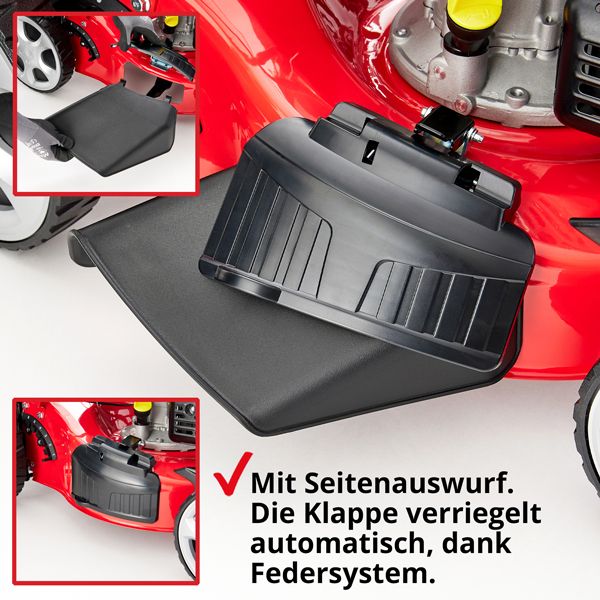 HECHT Benzin Rasenmäher 5484 SX Benzin Rasenmäher mit verschließbarem Seitenauswurf