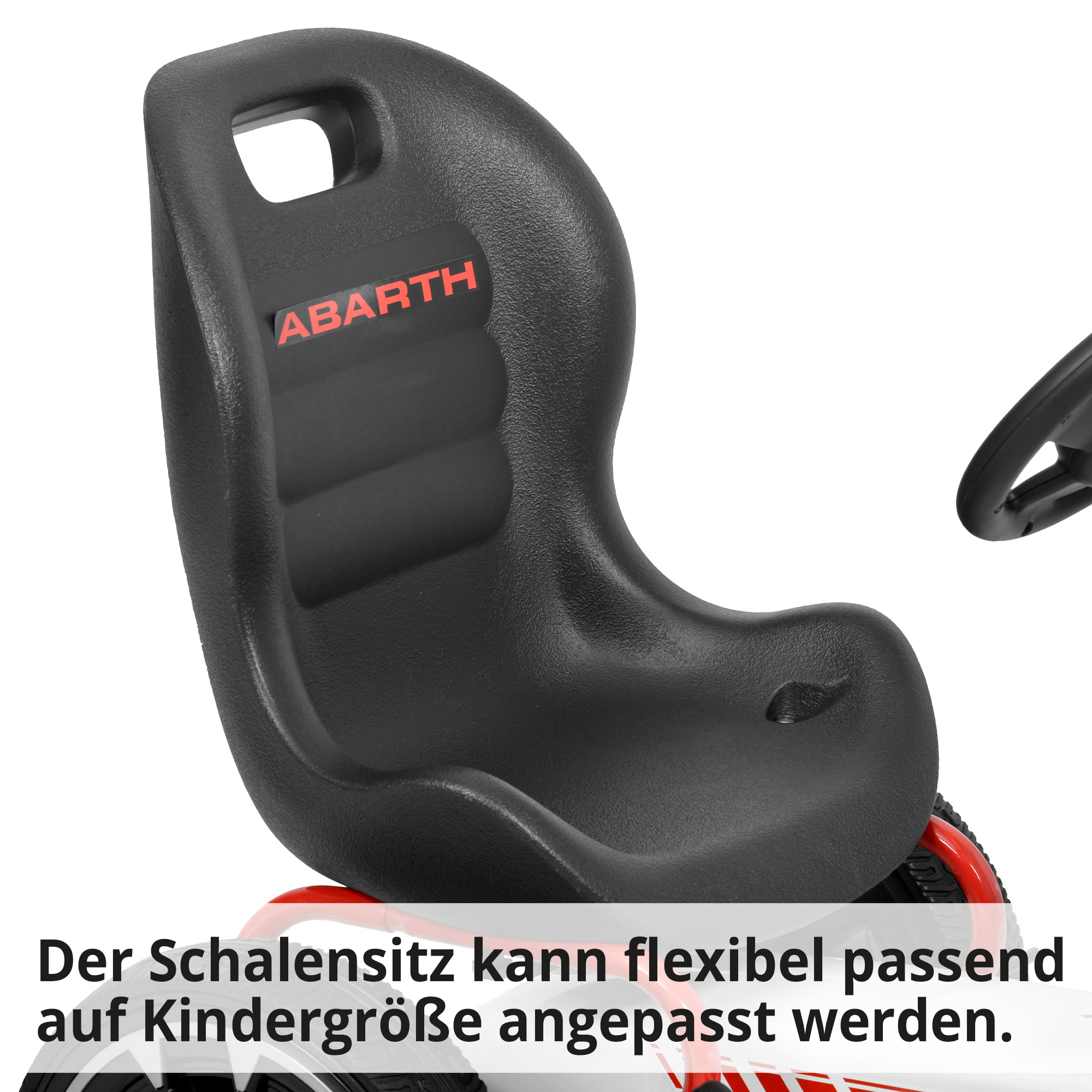 HECHT ABARTH Tretkart White Tretkart mit anpassbarem Schalensitz HECHT ABARTH Tretkart White Tretkart mit anpassbarem Schalensitz