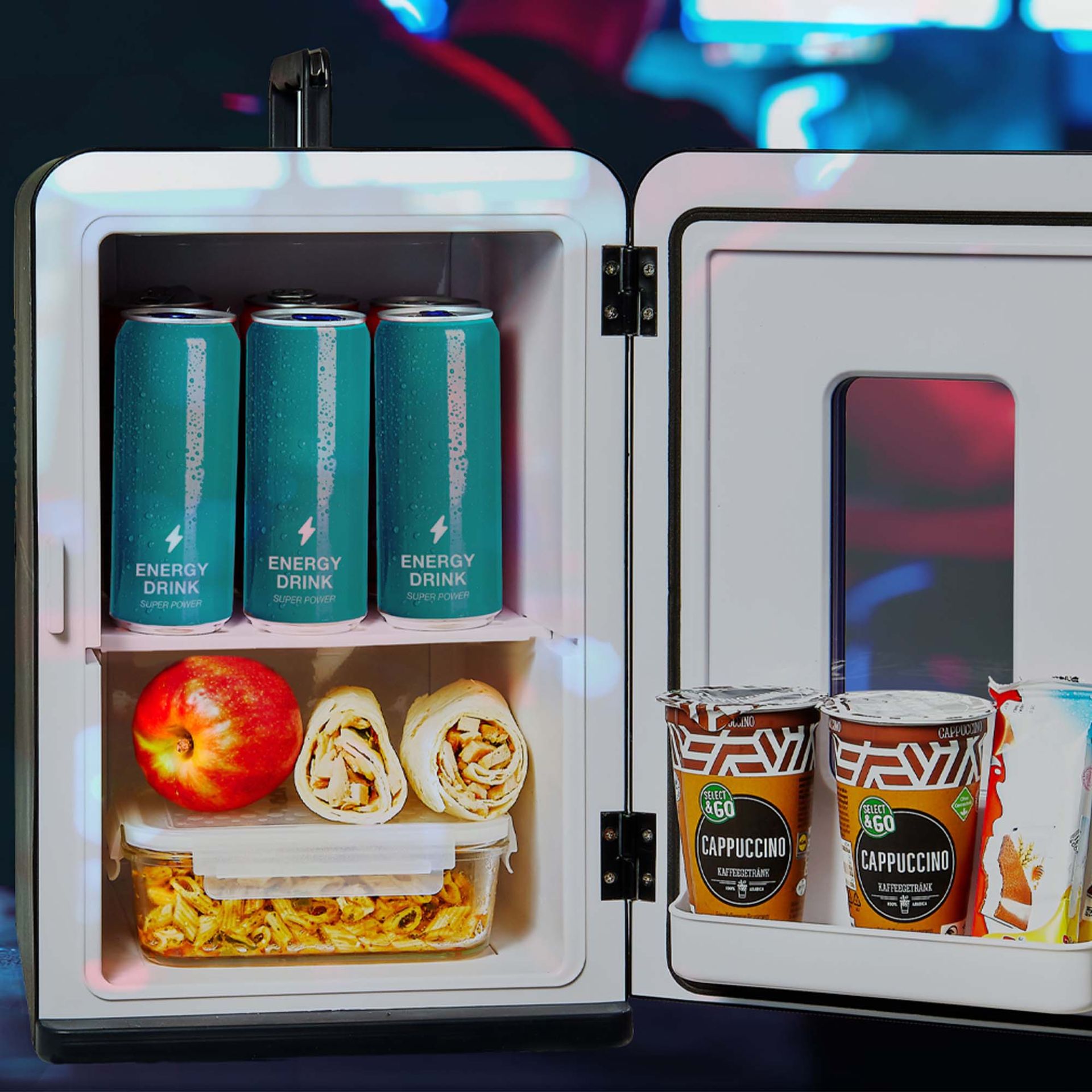 TOM Mini Kühlschrank; Türfach für zusätzlichen Stauraum