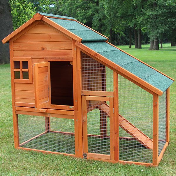 zooprinz Hasenstall Bauernhaus mit praktischer Tür in den Innenraum