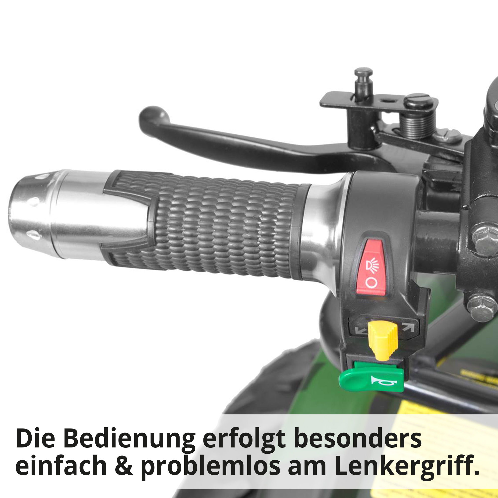 Elektro-Quad mit intuitivem Lenkergriff und Bedienelementen