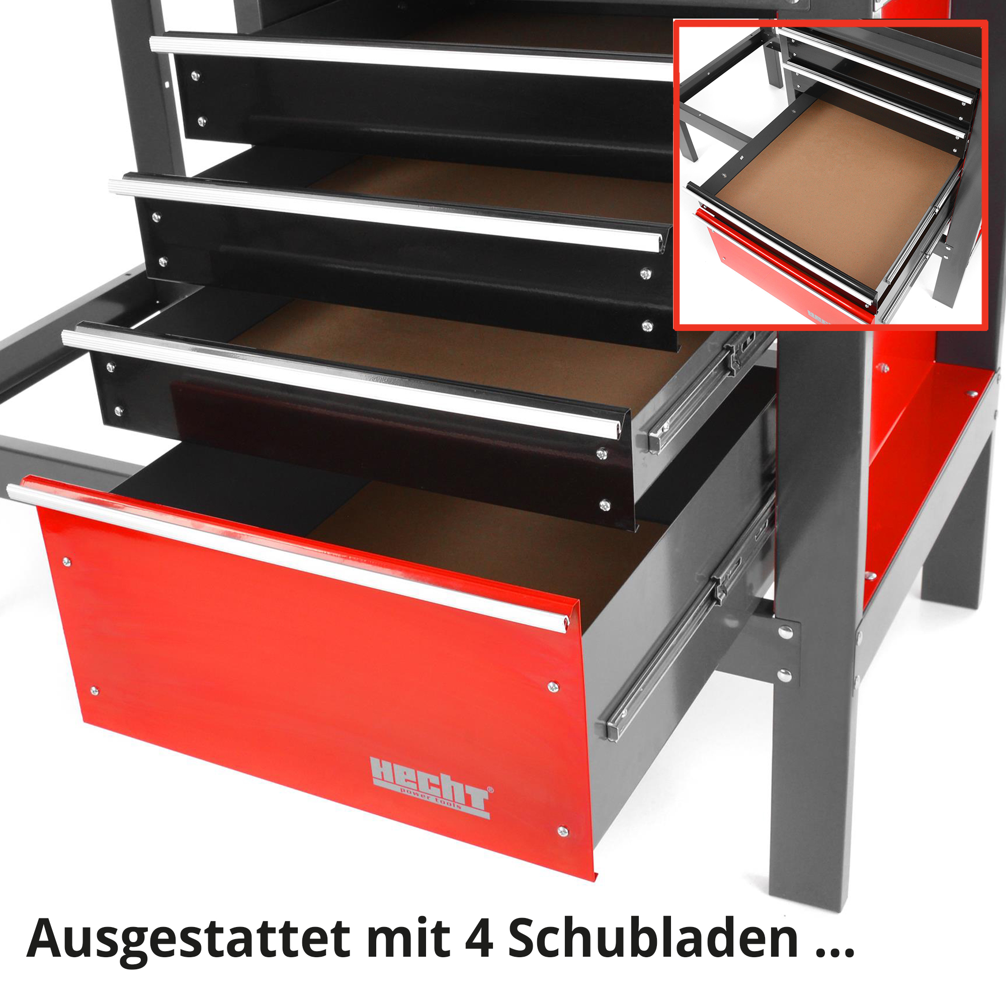 HECHT 2091 Werkbank mit 4 Schubladen