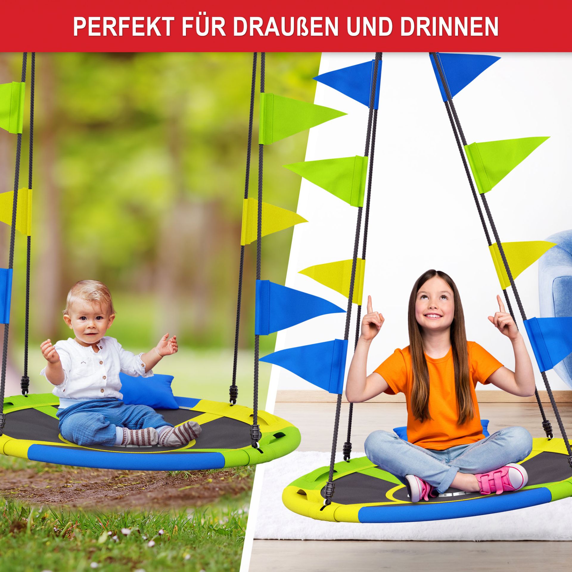 Nestschaukel - Perfekt für draußen und drinnen