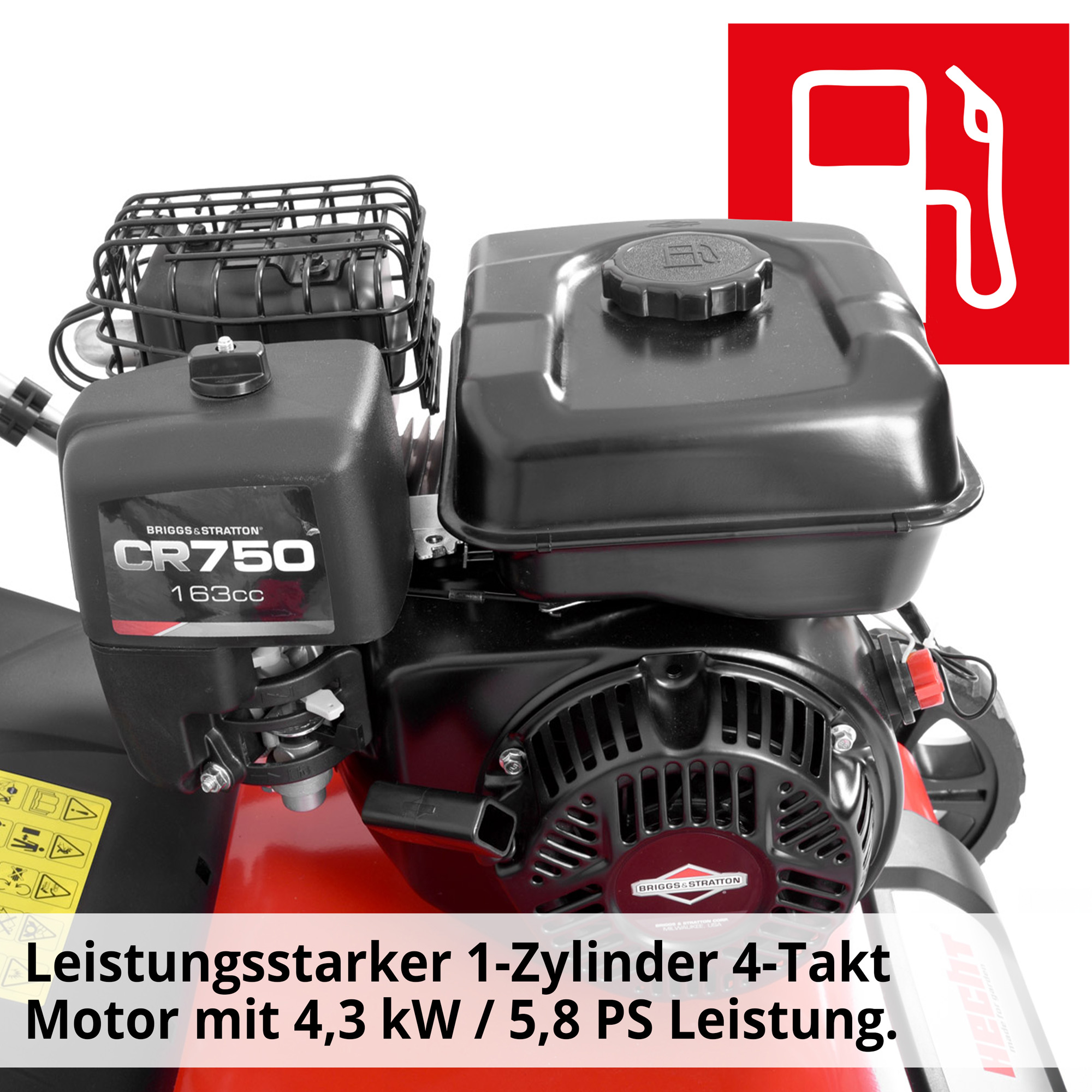 HECHT Benzin-Vertikutierer 5676  Benzin-Vertikutierer mit leistungsstarkem Motor