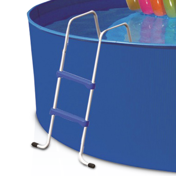 BlueSea Pool; Leiter aus Stahlrohr mit 2 x 2 Kunststoffstufen