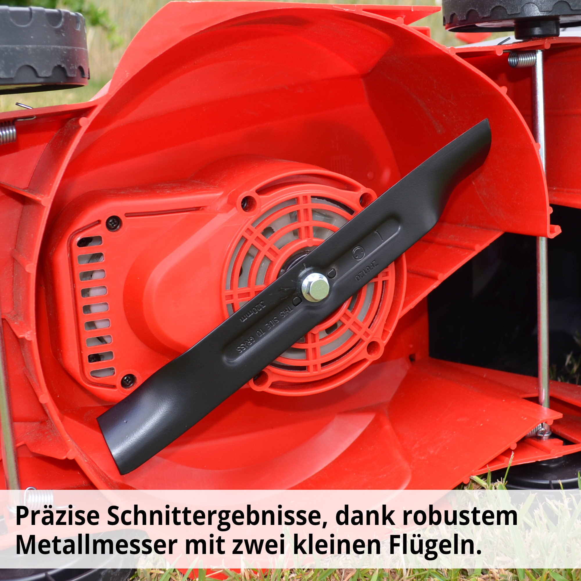 Hecht Elektro-Rasenmäher mit Robusten Metallmesser und zwei Flügeln 