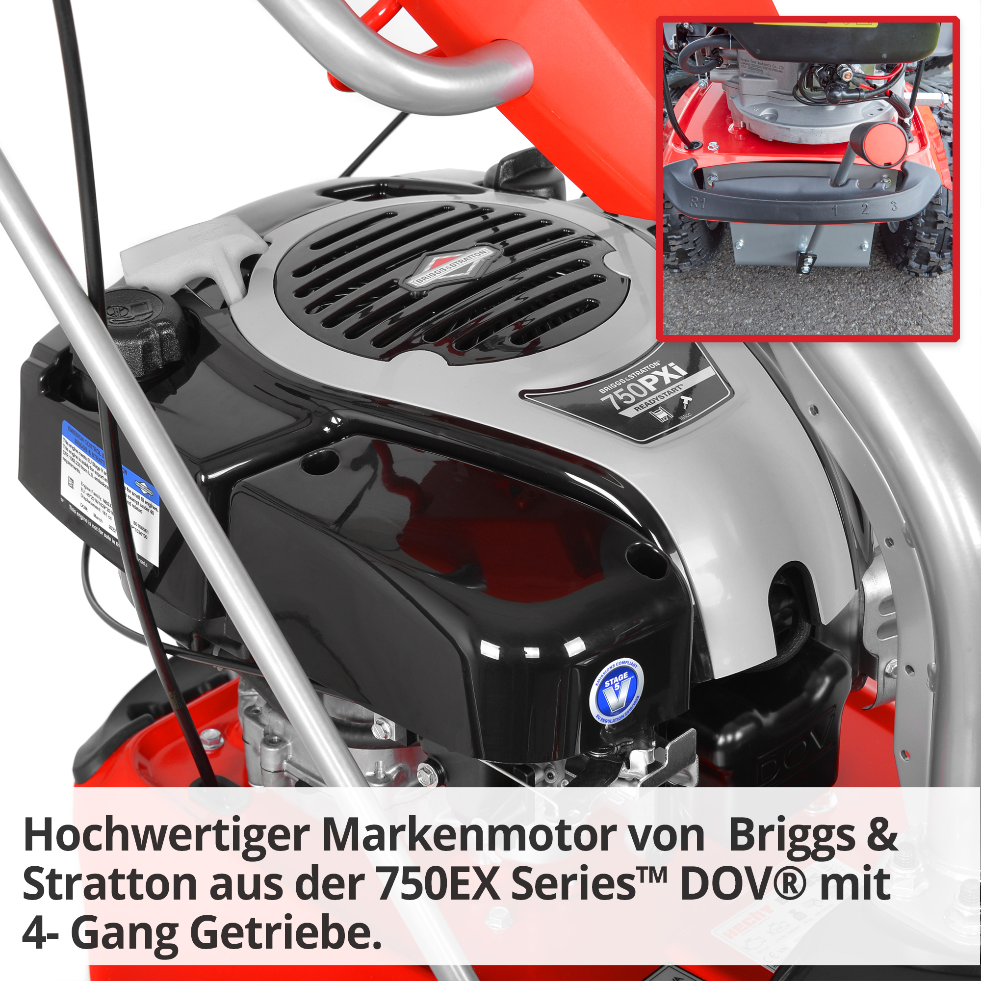 HECHT Benzin Kehrmaschine 8101 BS Kehrmaschine mit hochwertigem Markenmotor Motor Briggs & Stratton