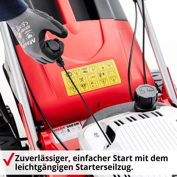 HECHT Benzin-Rasenmäher 548 SW Benzin-Rasenmäher mit praktischem Startseil