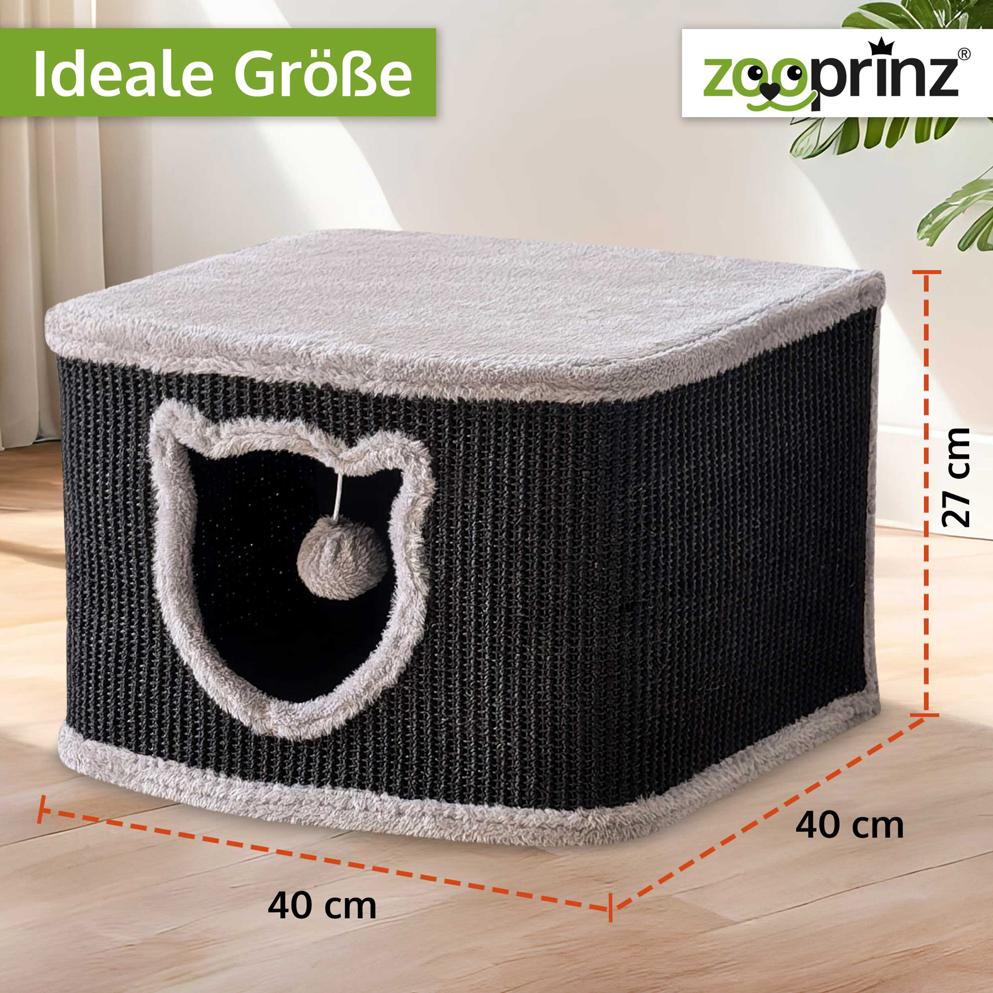 Katzenhaus Sisal; 40 x 40 x 27 Zentimeter  Katzenhaus Sisal; 40 x 40 x 27 Zentimeter