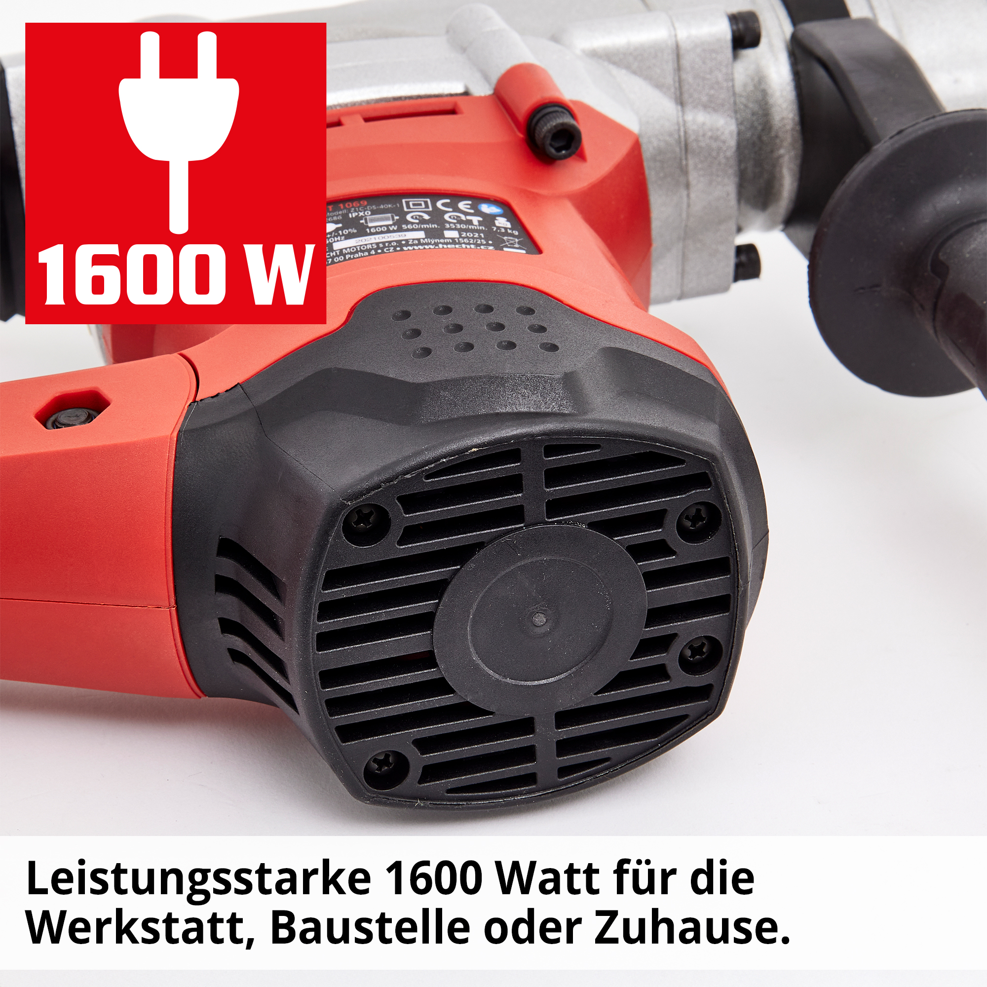 HECHT 1069 Bohrhammer mit leistungsstarkem 1600 Watt Motor für die Werkstatt, Baustelle oder Zuhause