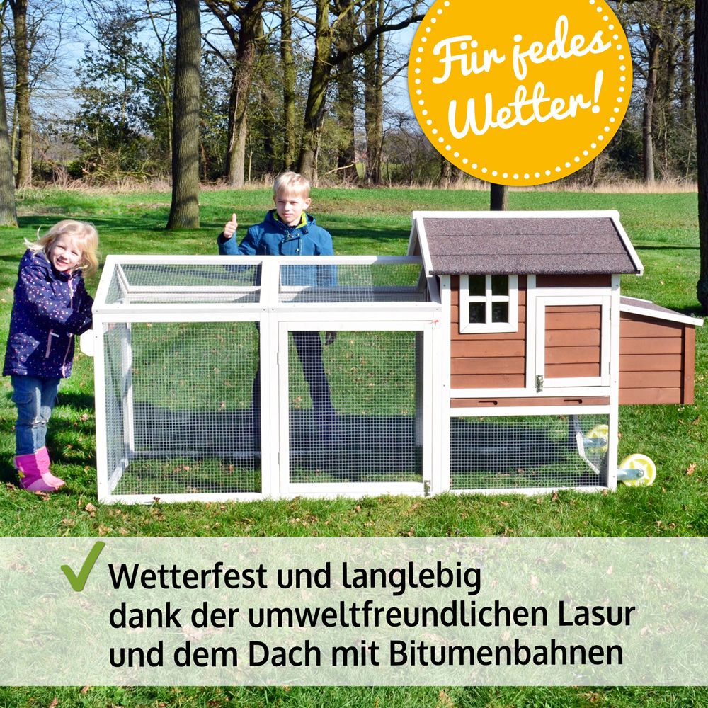 zooprinz Hünhervoliere Mobi Wetterfest und langlebig durch umweltfreundliche Lasur  (Dieses Bild wurde mit Hilfe von KI generiert.)