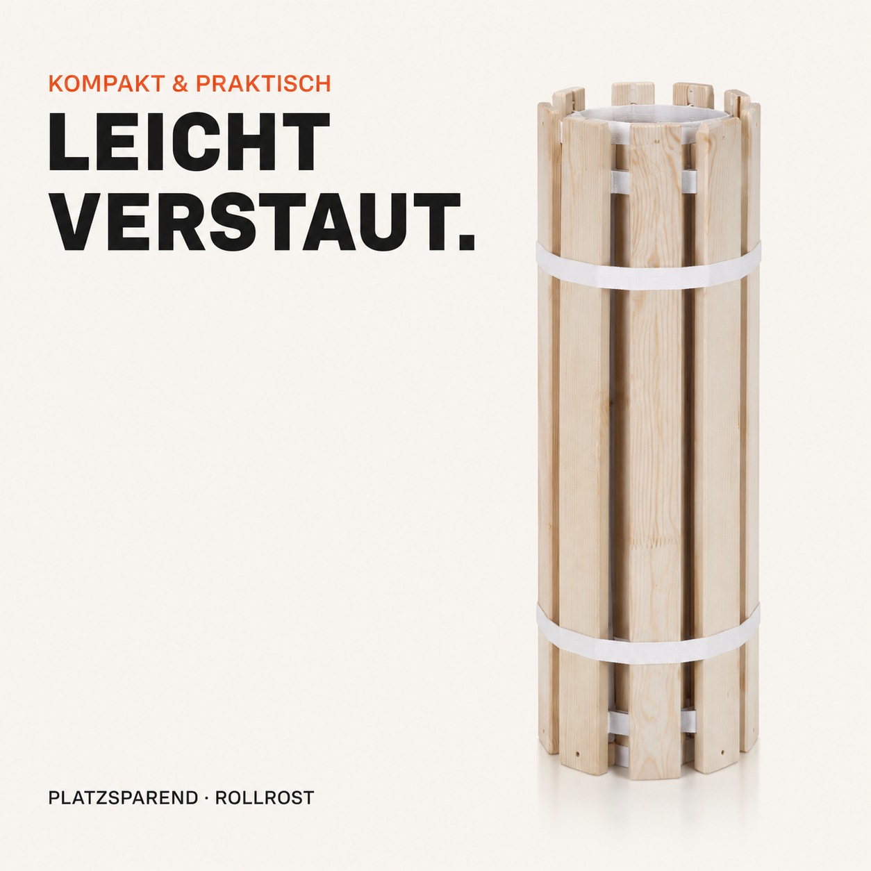 Platzsparender Rollrost 120x200: Leicht gerollt verstaubar (Dieses Bild wurde mit Hilfe von KI generiert.)