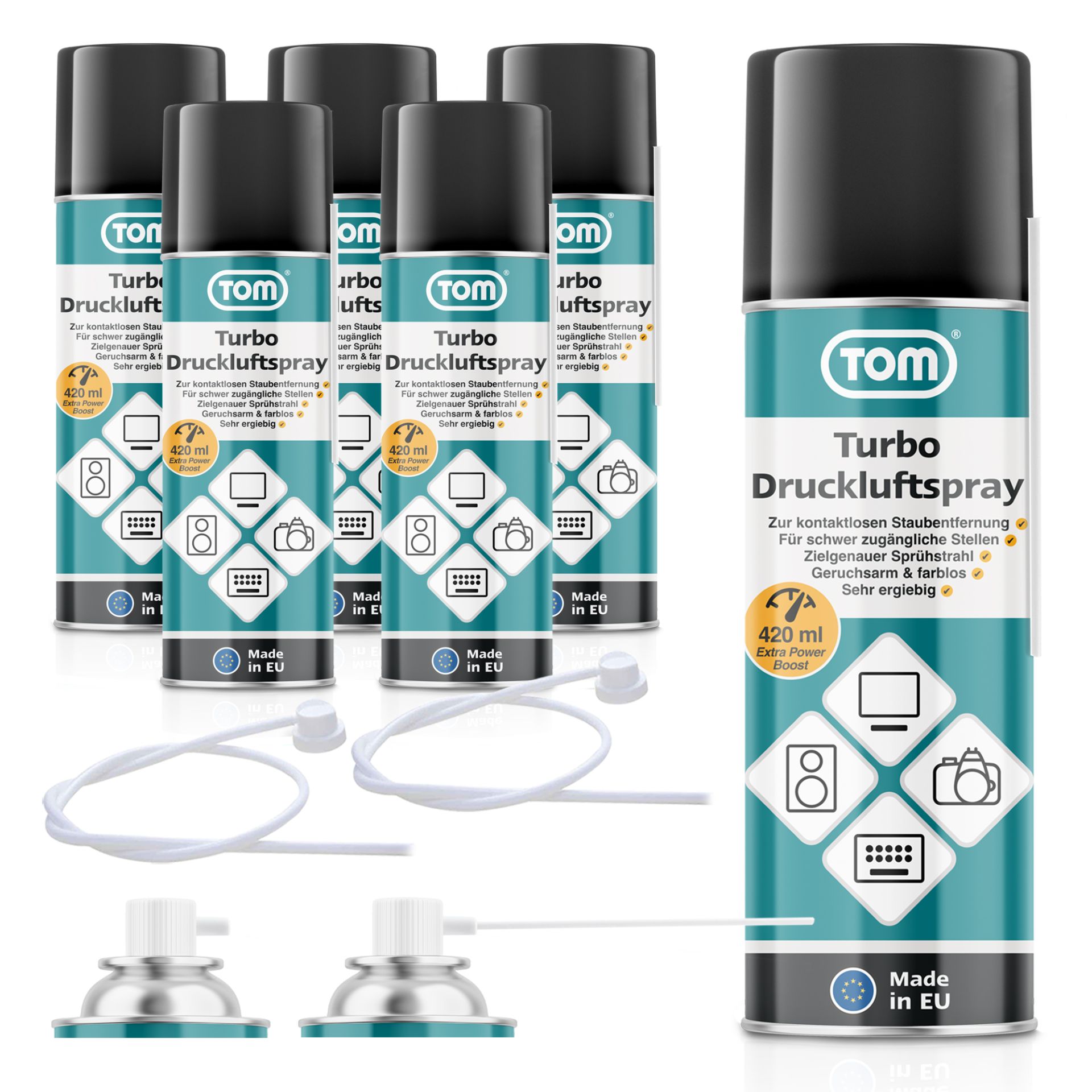 Power Druckluftspray 420 ml | 6er Set