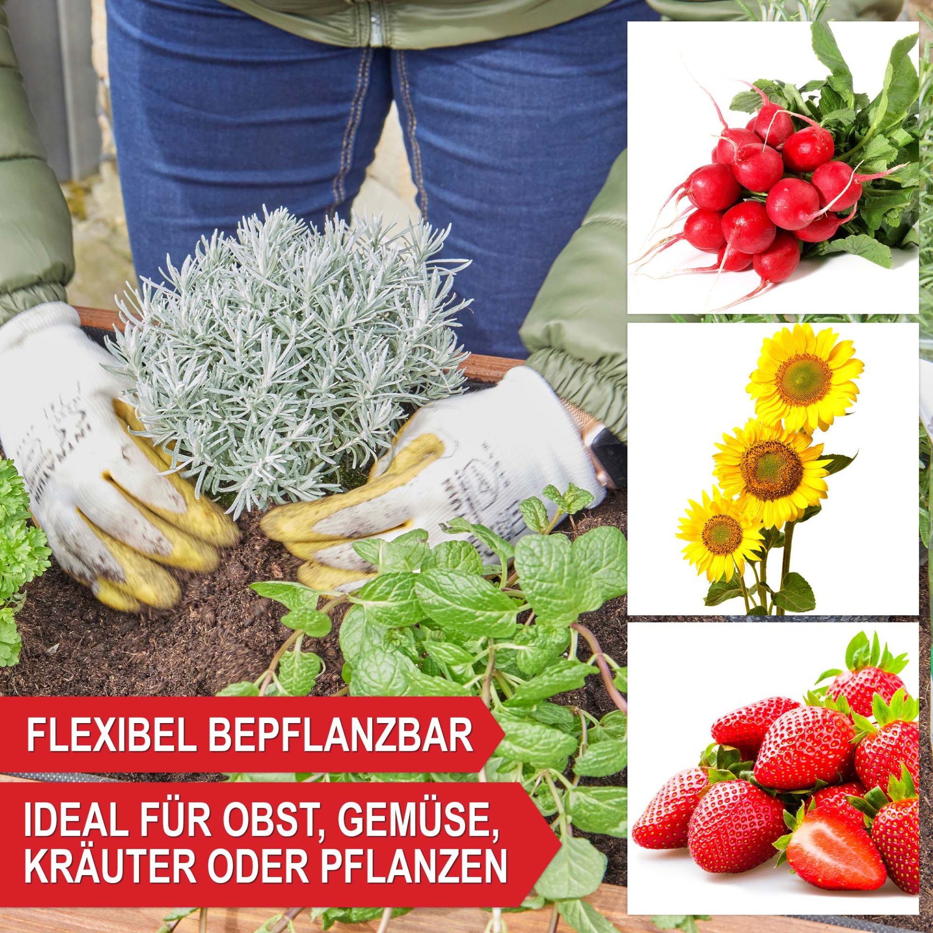  Hochbeet Summer - Flexibel bepflanzbar, Ideal für Obst, Gemüse, Kräuter und Pflanzen