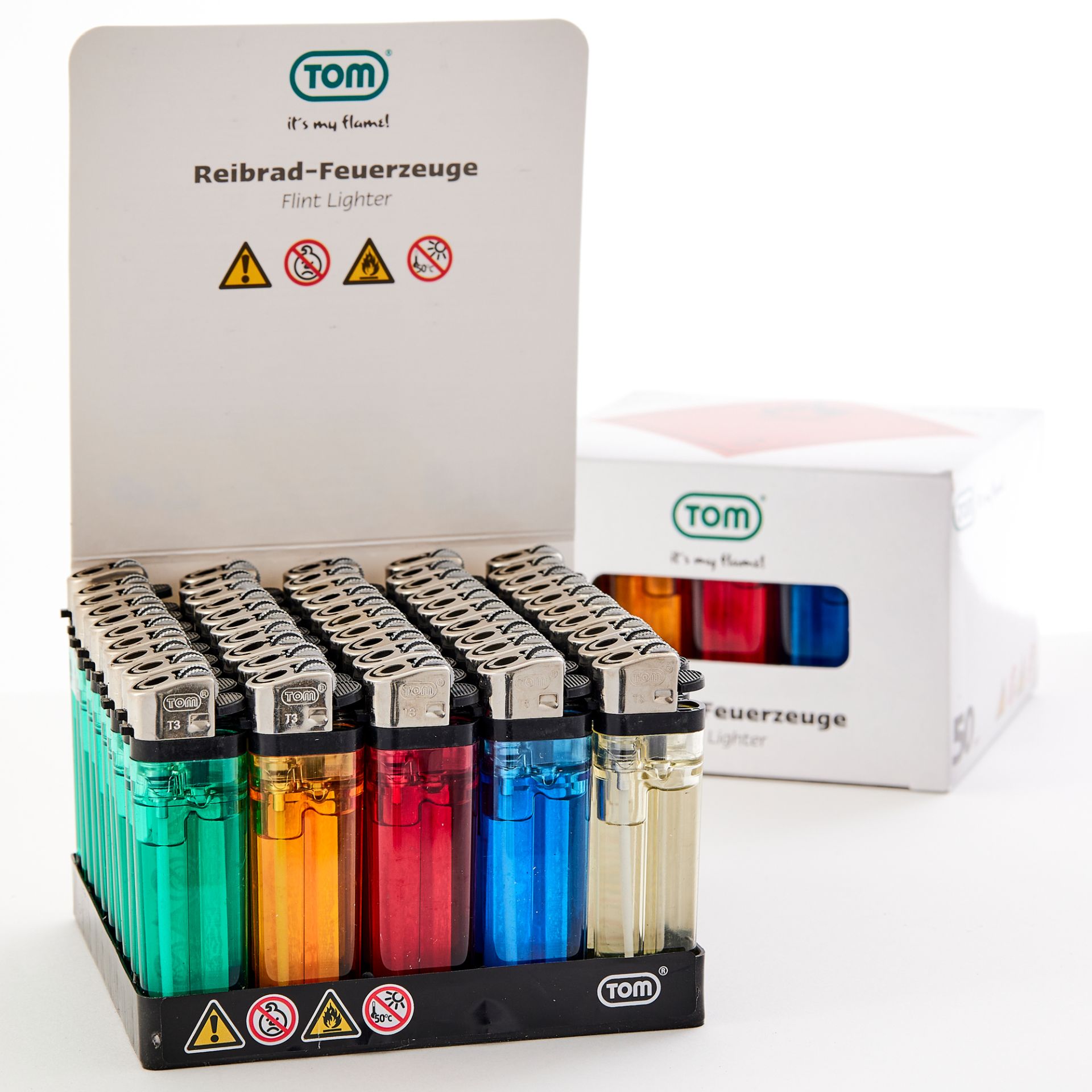 TOM Reibrad Feuerzeuge 100 Stück
