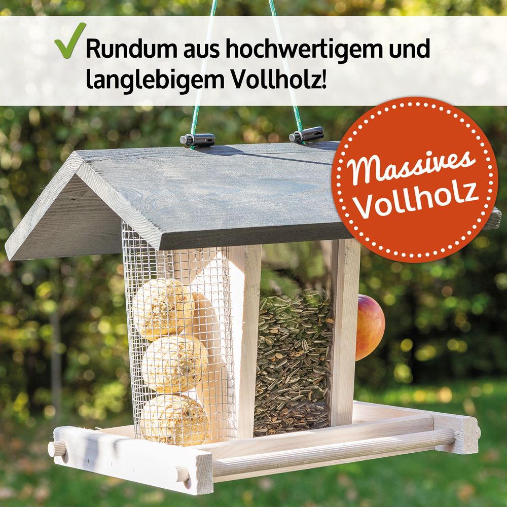 Vogelhaus Bird Kitchen; massives Vollholz