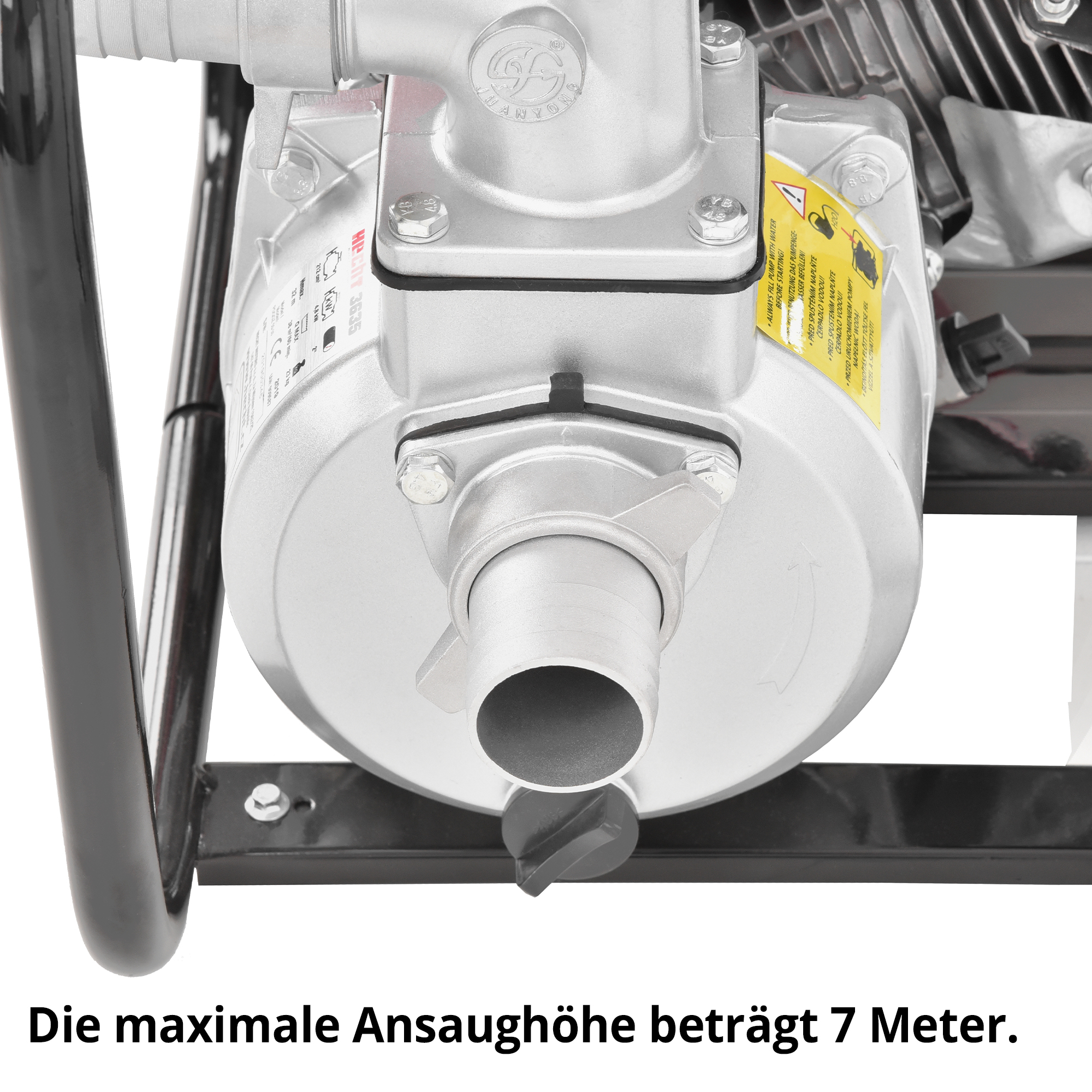 Schmutzwasserpumpe; Bis zu 7 Meter Ansaughöhe